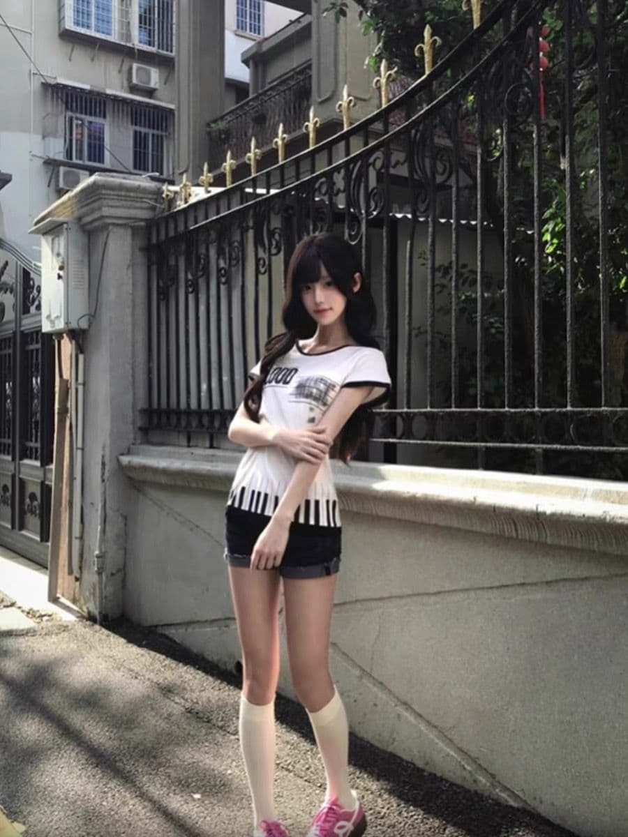 프린트 보안 버클 행침 카드 40 순면 230 크 반팔 s-xl 상세 이미지 5