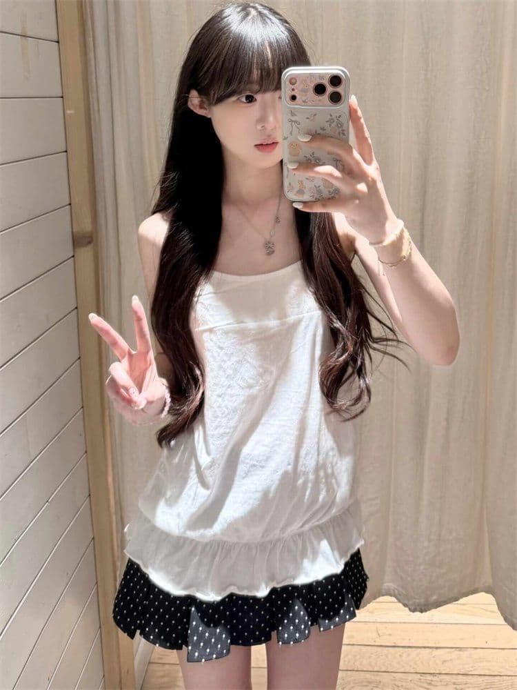 사람들 면 평직 한 스타일 핫걸 반팔 티셔츠 여성 새로운 다용도 디자인 몸매 가꾸기 슬림해 보이는 다용도 새로운 맨위 상세 이미지 2