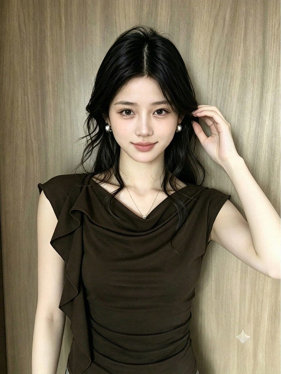 1 1 와 사고 방식 260 그램 흔들다 칼라 여성 여름 품격 프랑스식 작은 대중 절묘한 다용도 반팔 맨위 이미지 4