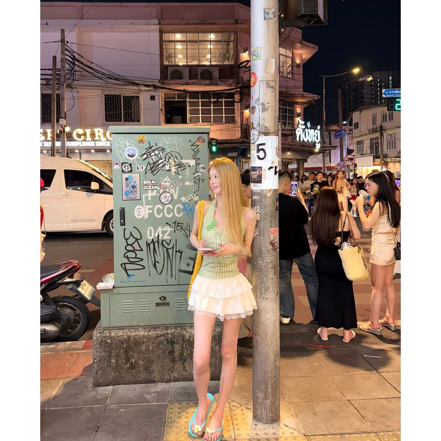 원본 것 핫걸 V넥 녹색 행침 목 슬립 맨위 도파민 ins 조끼 이미지 5