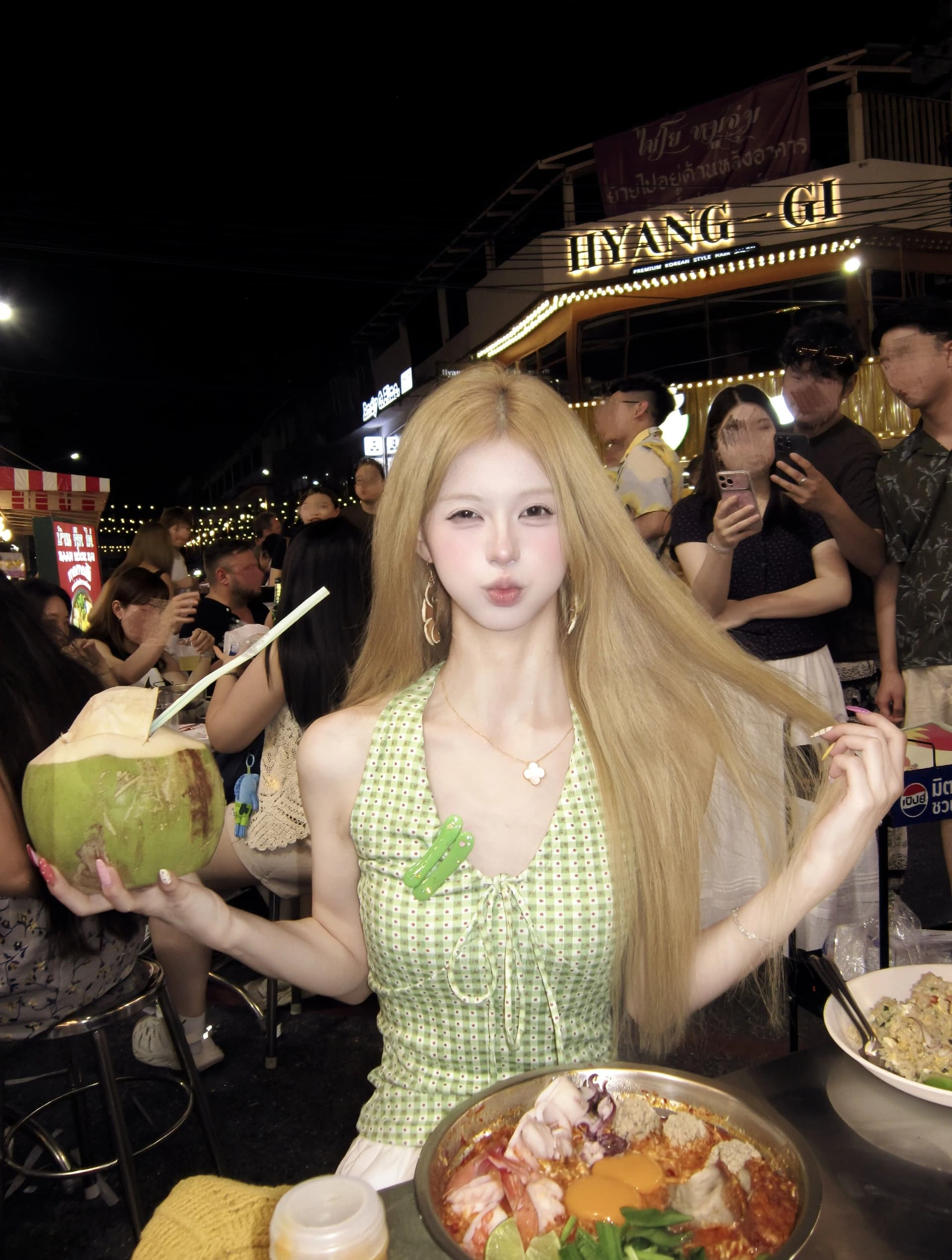 원본 것 핫걸 V넥 녹색 행침 목 슬립 맨위 도파민 ins 조끼 상세 이미지 4