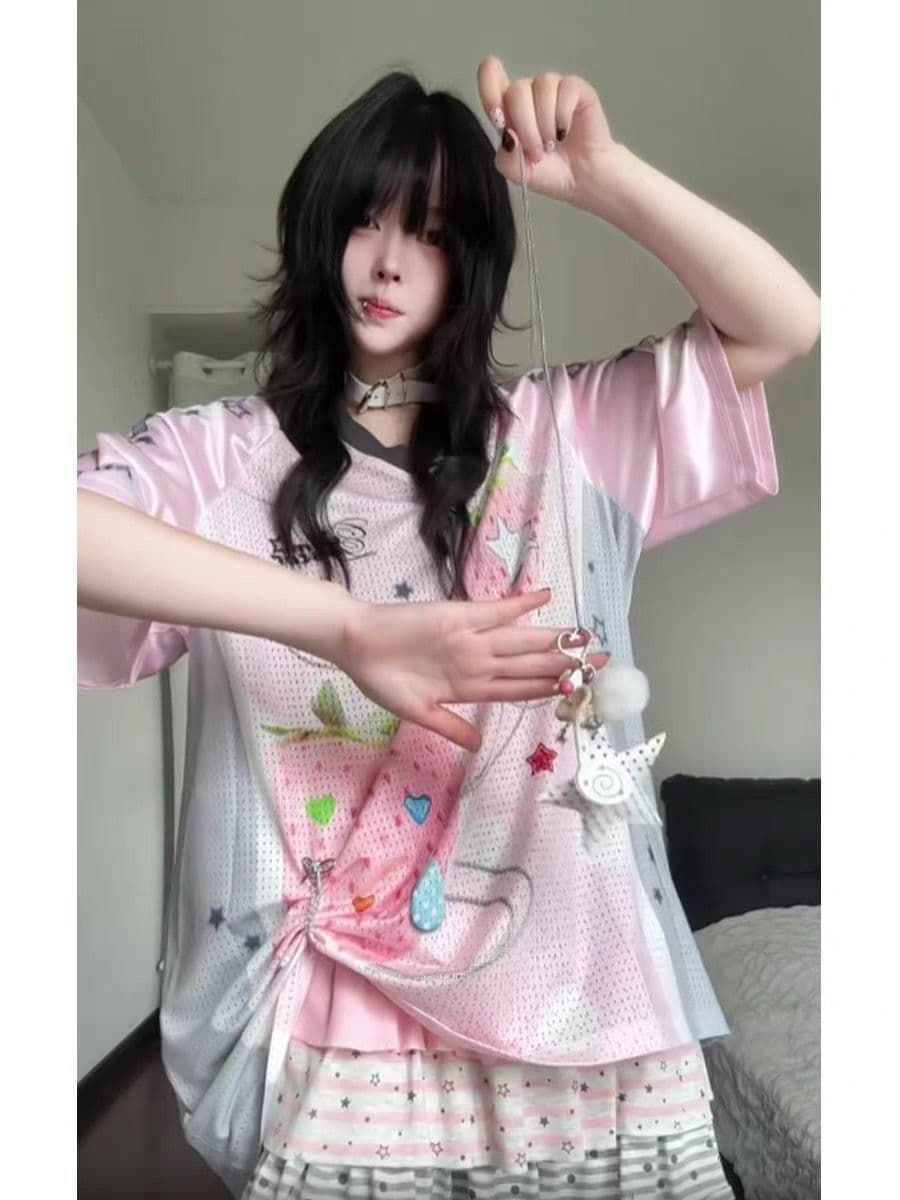 광저우 원단 원본 것 프린트 보안 버클 행침 카드 2 색상 맨위 m-2xl 상세 이미지 4