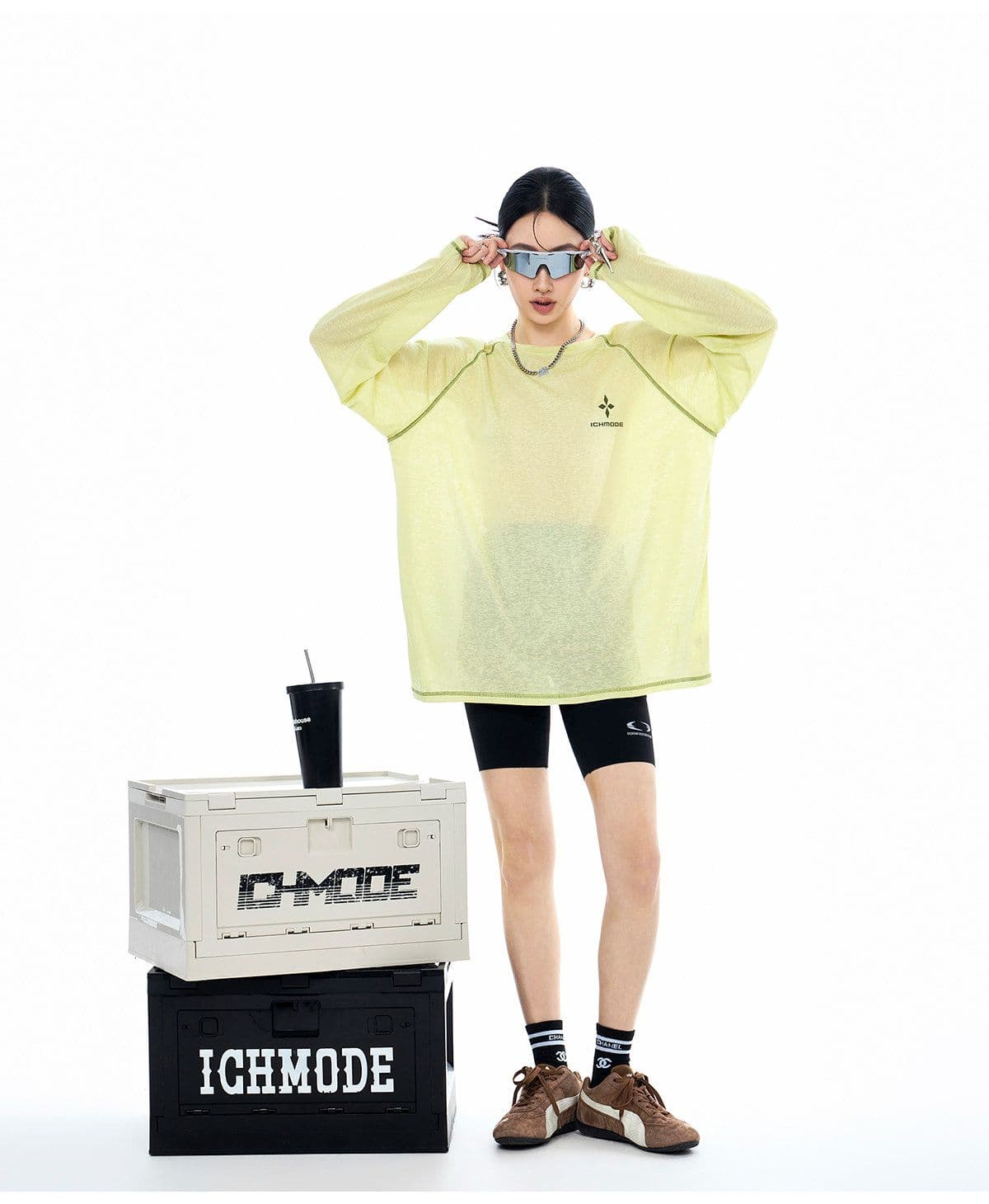 자외선 차단 의류 원단 대나무 마디 리브 블라우스 맨위 물리학 자외선 차단 긴팔 티셔츠 여성 차가운 센스 여름 마이크로 ~을 통해 상세 이미지 3