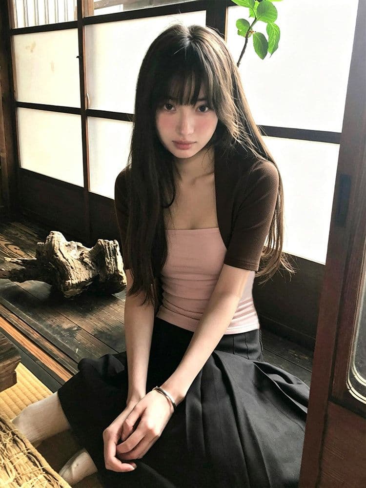260 그램 사람들 면 페이크 레이어드 중간 소매 티셔츠 여성 여름 몸매 가꾸기 슬림해 보이는 디자인 센스 다용도 캐주얼 맨위 트렌디 이미지 3