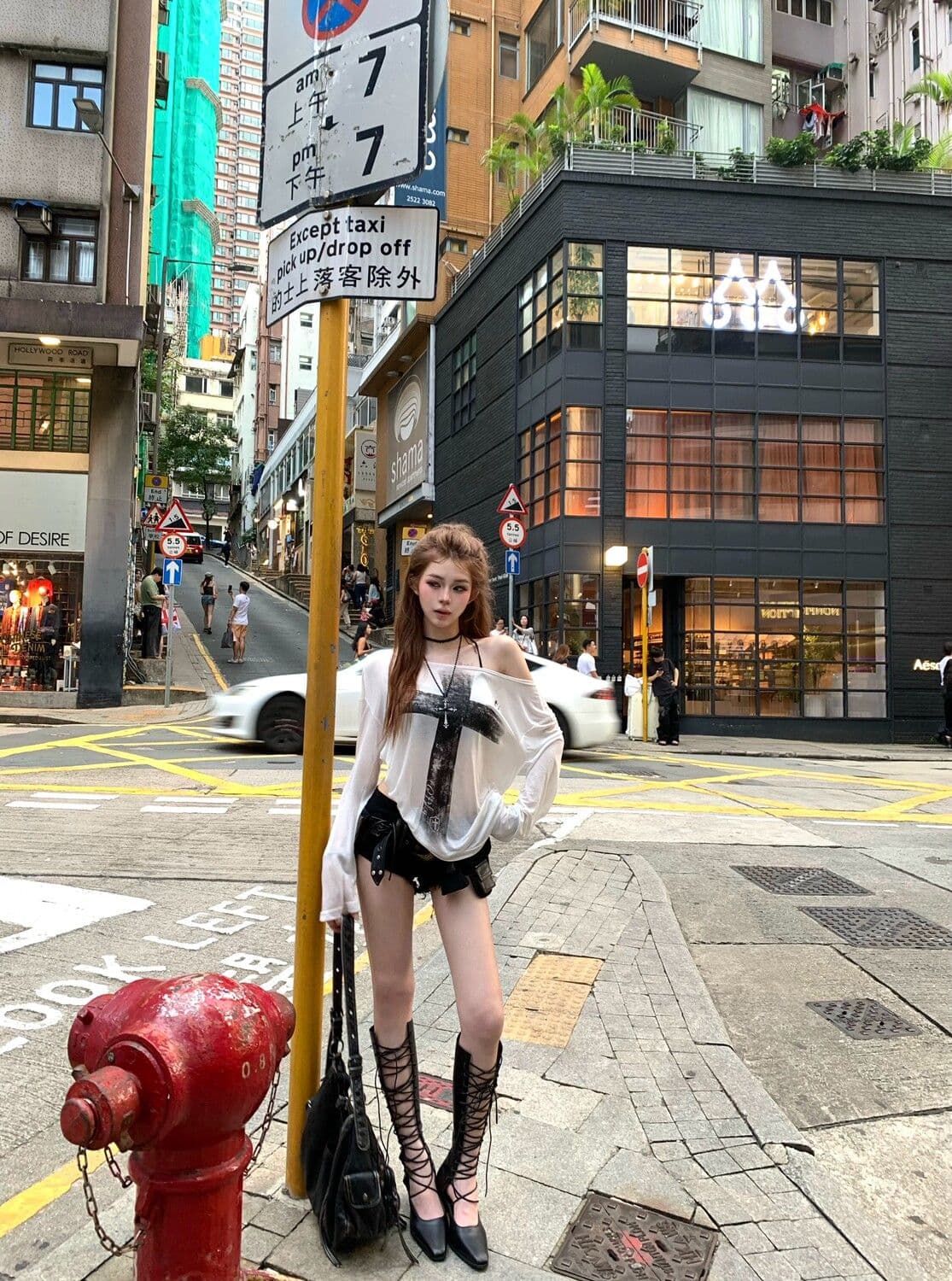 원본 주간 실크 빛 아시아 인 바람 느긋한 십자가 블라우스 여성 여름 순수한 욕망 마이크로 ~을 통해 얇은 스타일 비스듬한 어깨 긴팔 상세 이미지 11