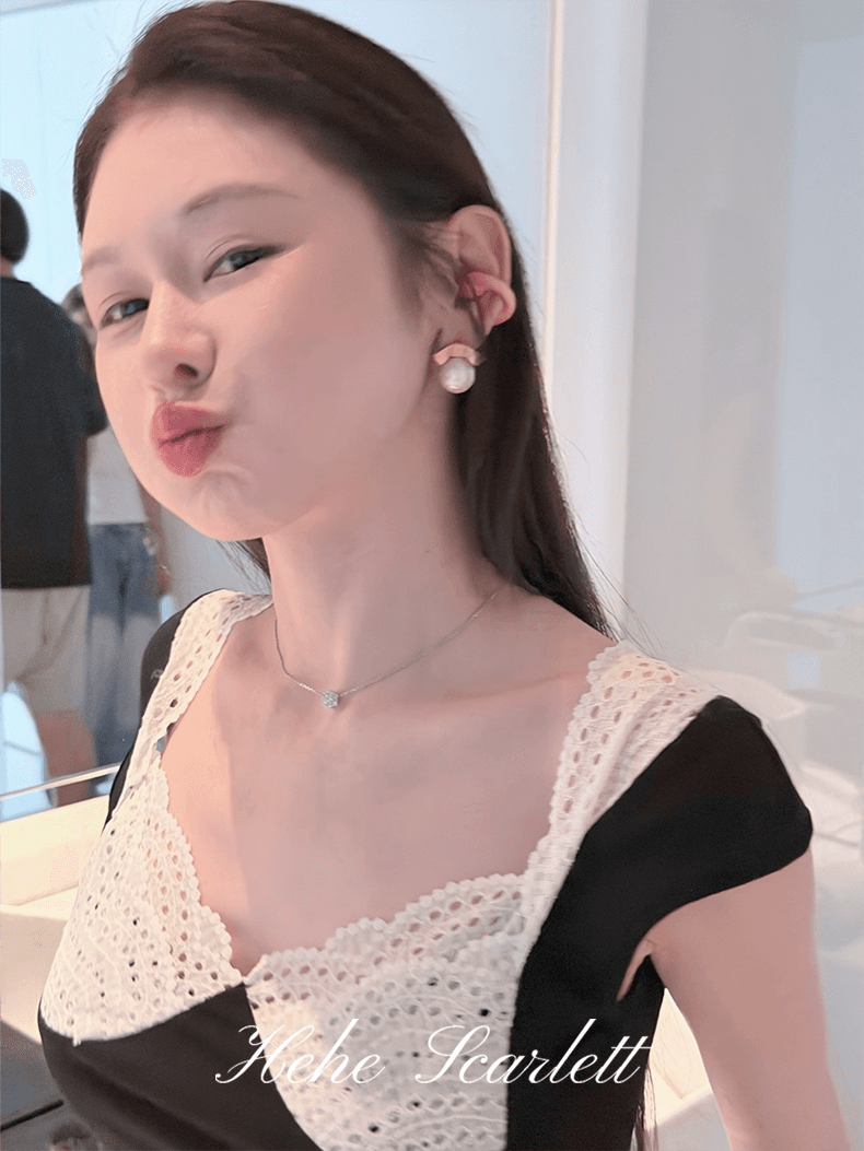 너 ~ 중 헤헤 scarlett 여름 순수한 욕망 바람 광장 칼라 몸매 가꾸기 슬림해 보이는 반팔 티셔츠 여성 상세 이미지 3