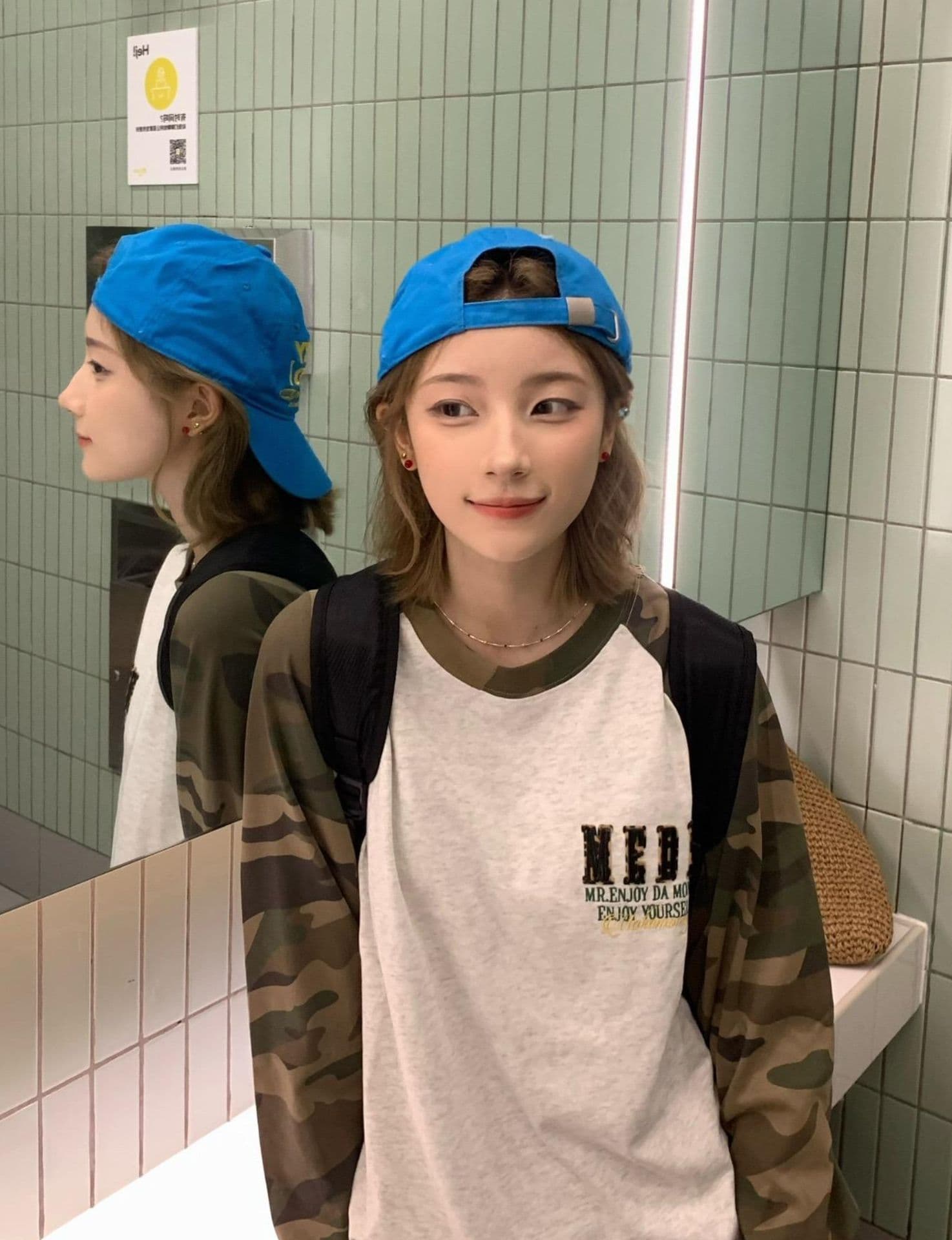 자수 패치 네리 가게 천 19 지점 220 그램 순면 긴팔 티셔츠 여성 상세 이미지 4