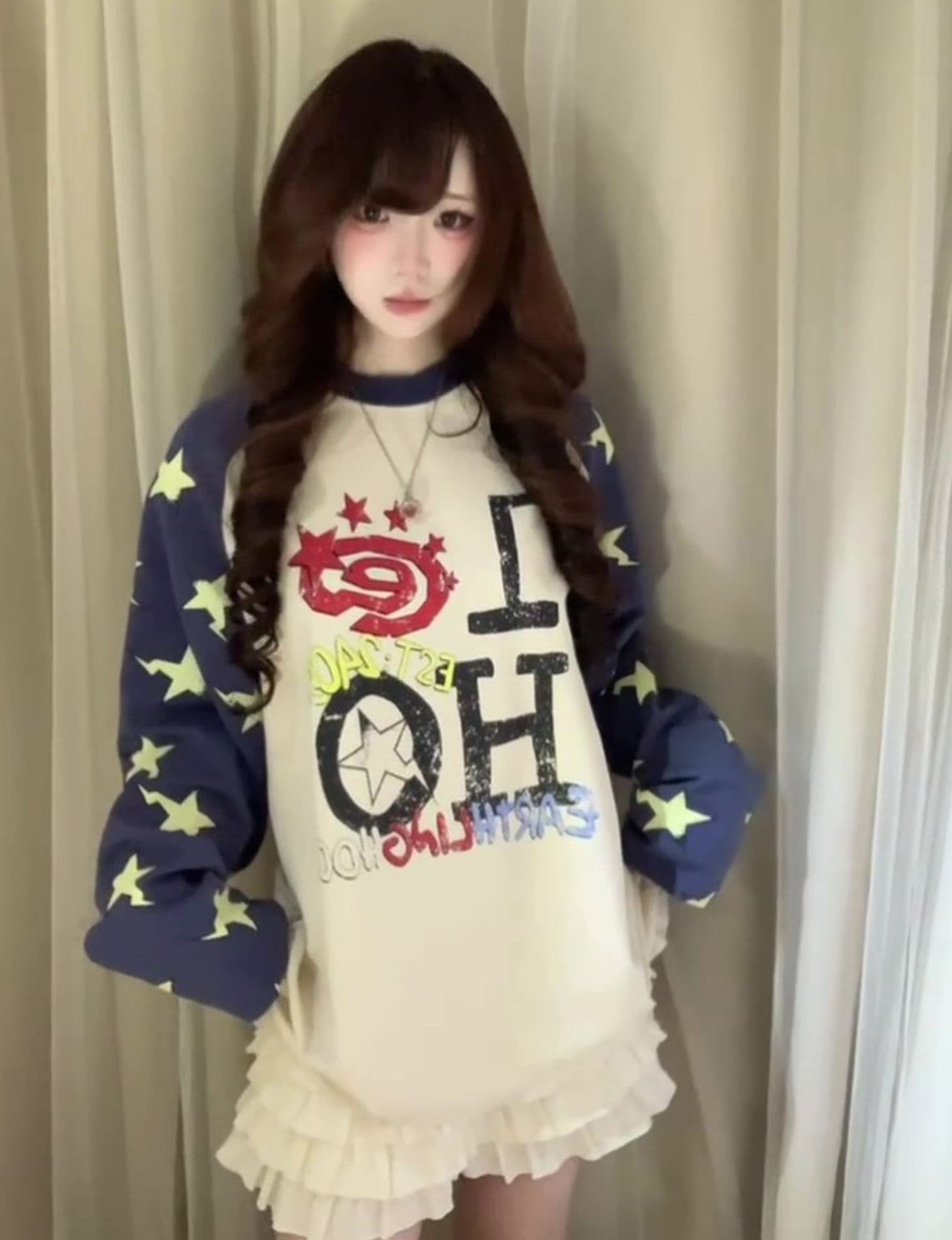 원본 솜씨 19 지점 220 그램 순면 긴팔 티셔츠 여성 상세 이미지 8