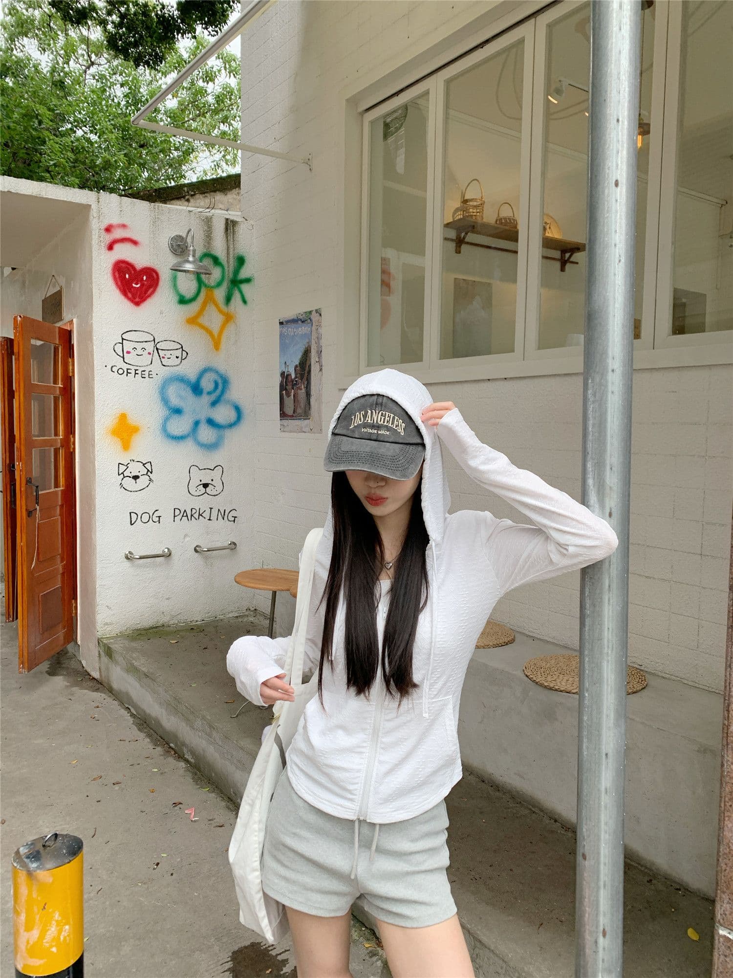 160 그램 눈꽃 면 한 부서 운동 바람 후드 긴팔 여성 코트 가을 몸매 가꾸기 슬림해 보이는 달콤한 매운맛 바람 지퍼 오픈 가디건 상세 이미지 6