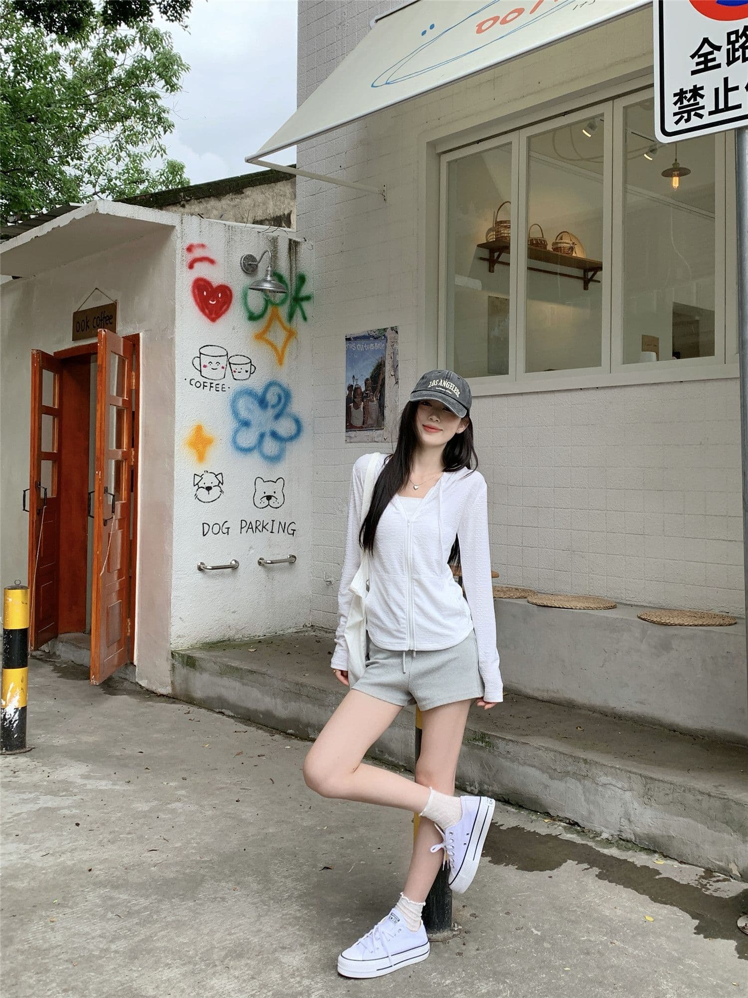 160 그램 눈꽃 면 한 부서 운동 바람 후드 긴팔 여성 코트 가을 몸매 가꾸기 슬림해 보이는 달콤한 매운맛 바람 지퍼 오픈 가디건 상세 이미지 9