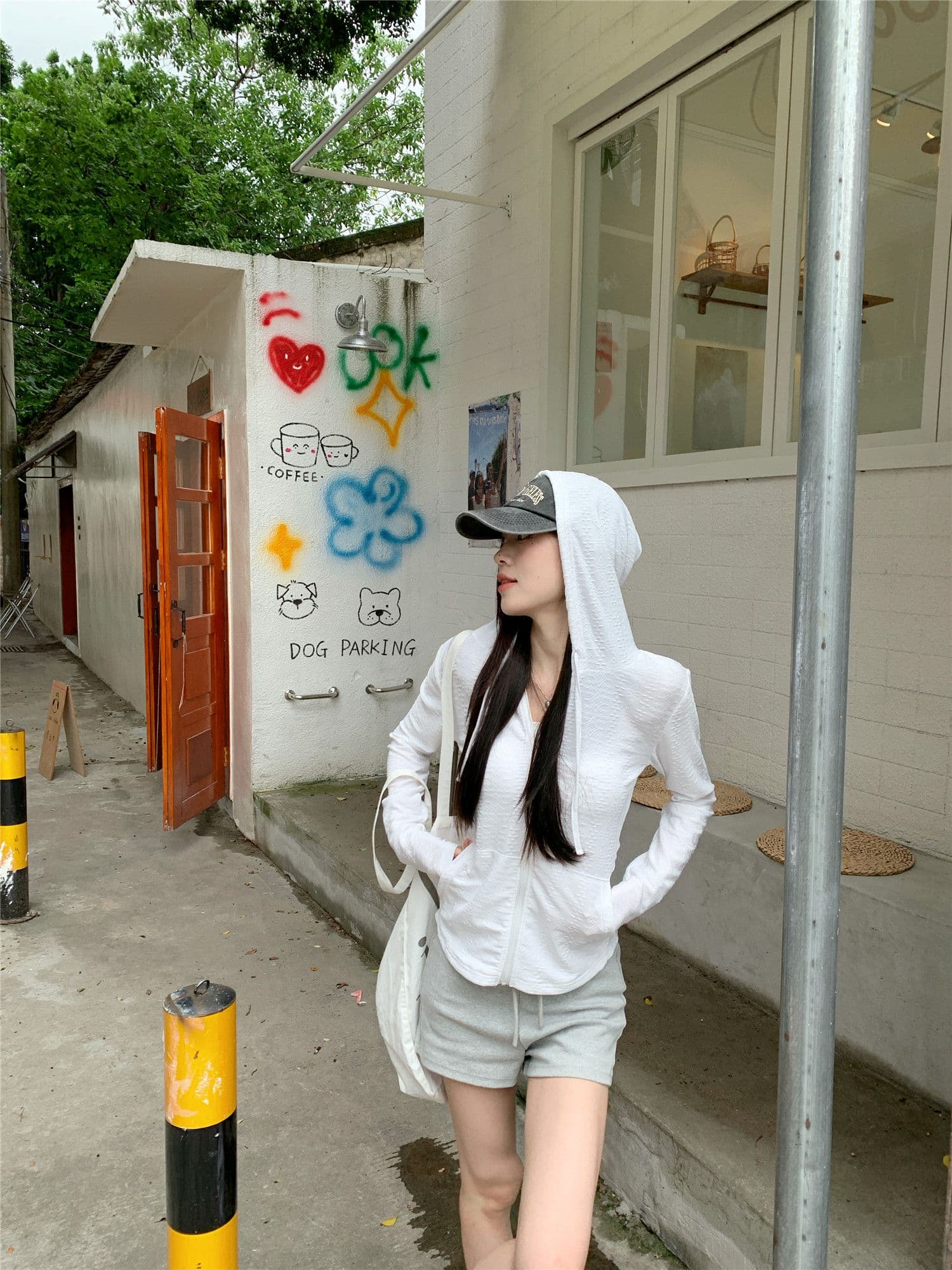 160 그램 눈꽃 면 한 부서 운동 바람 후드 긴팔 여성 코트 가을 몸매 가꾸기 슬림해 보이는 달콤한 매운맛 바람 지퍼 오픈 가디건 상세 이미지 11