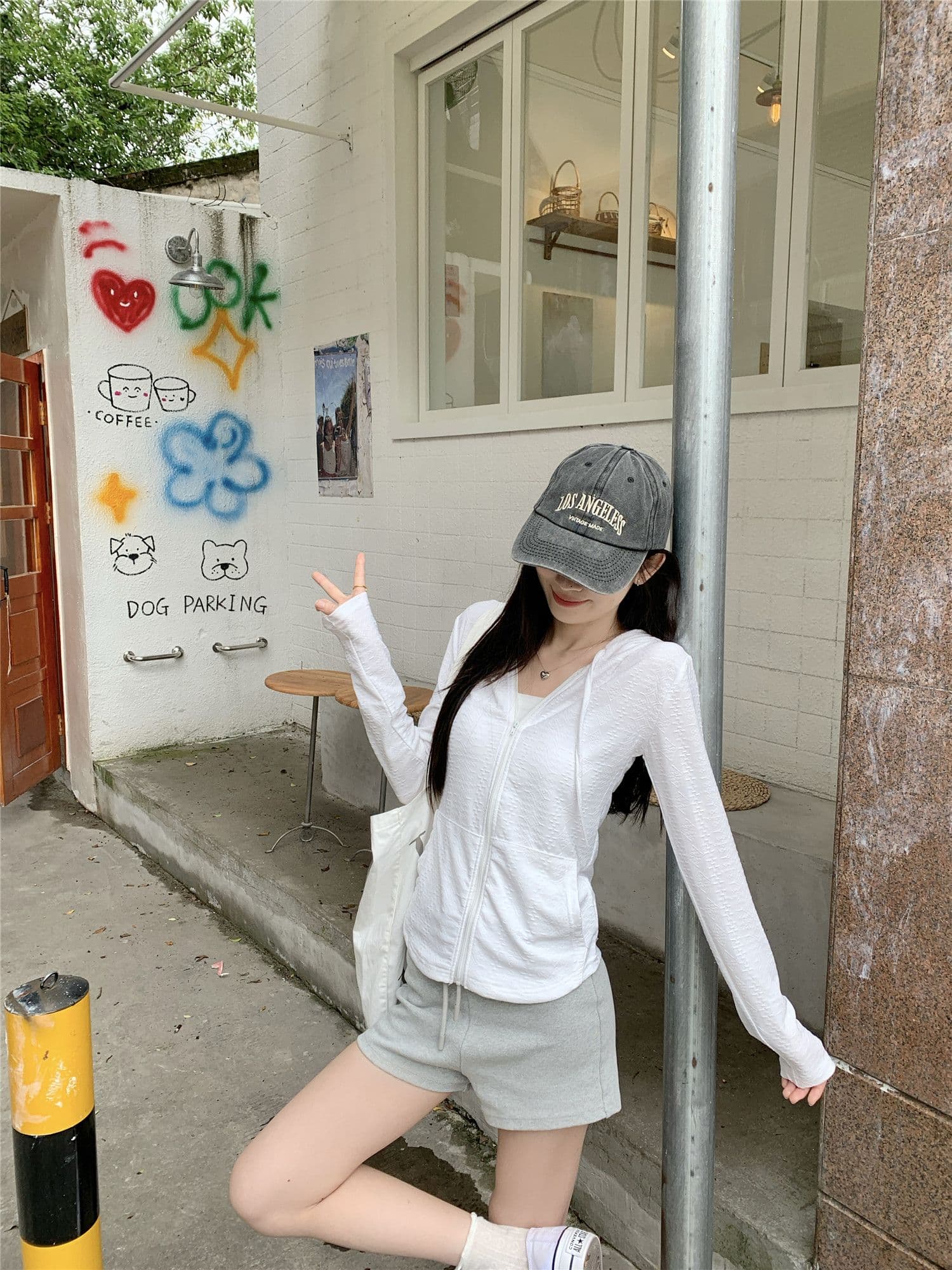 160 그램 눈꽃 면 한 부서 운동 바람 후드 긴팔 여성 코트 가을 몸매 가꾸기 슬림해 보이는 달콤한 매운맛 바람 지퍼 오픈 가디건 상세 이미지 12