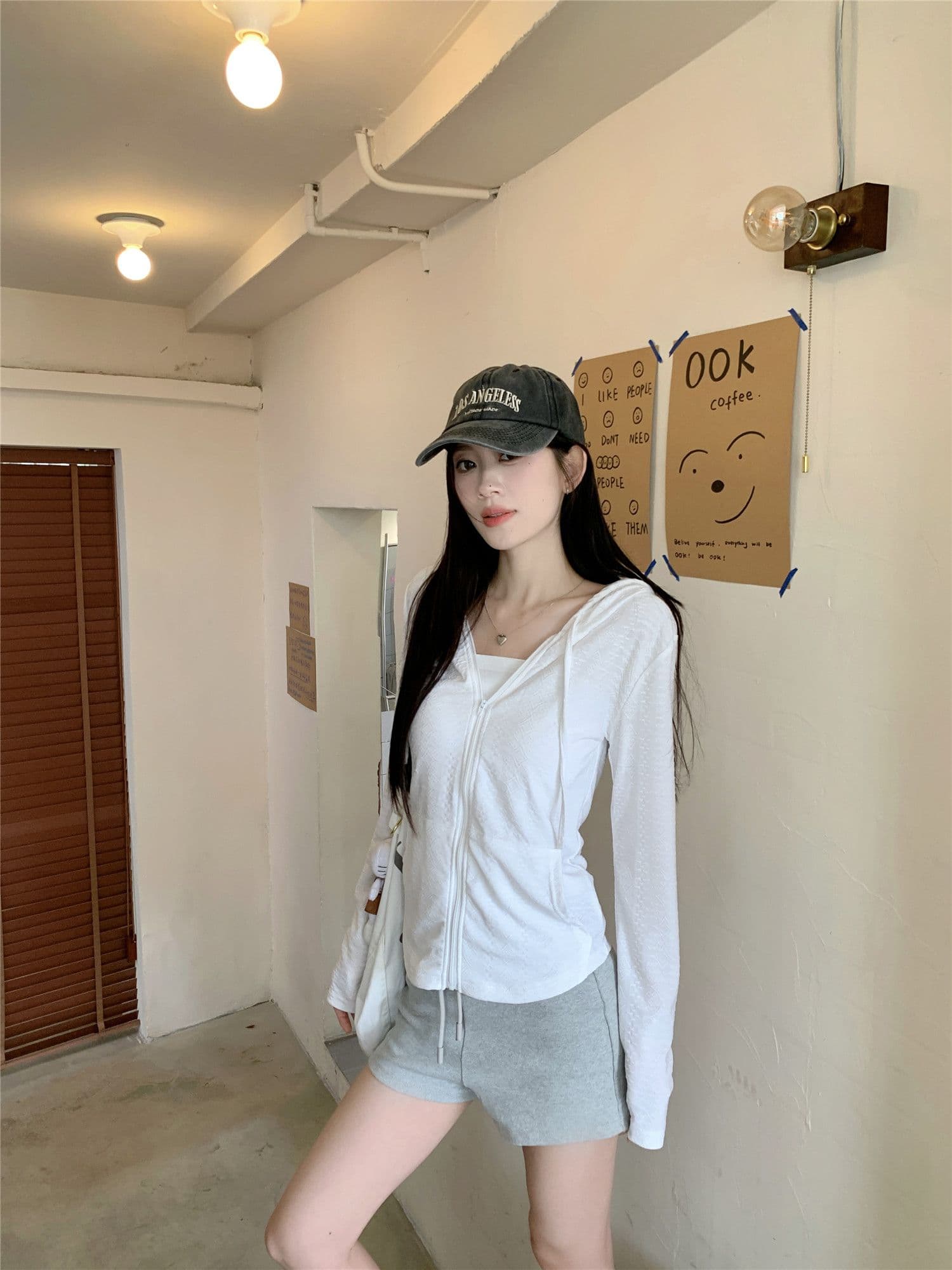 160 그램 눈꽃 면 한 부서 운동 바람 후드 긴팔 여성 코트 가을 몸매 가꾸기 슬림해 보이는 달콤한 매운맛 바람 지퍼 오픈 가디건 상세 이미지 16