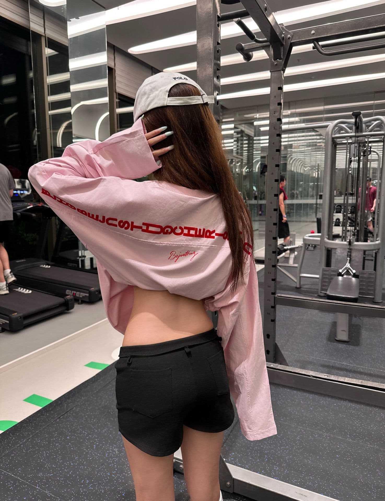 포밍 압력 라인 19 지점 220 그램 순면 긴팔 티셔츠 여성 상세 이미지 7