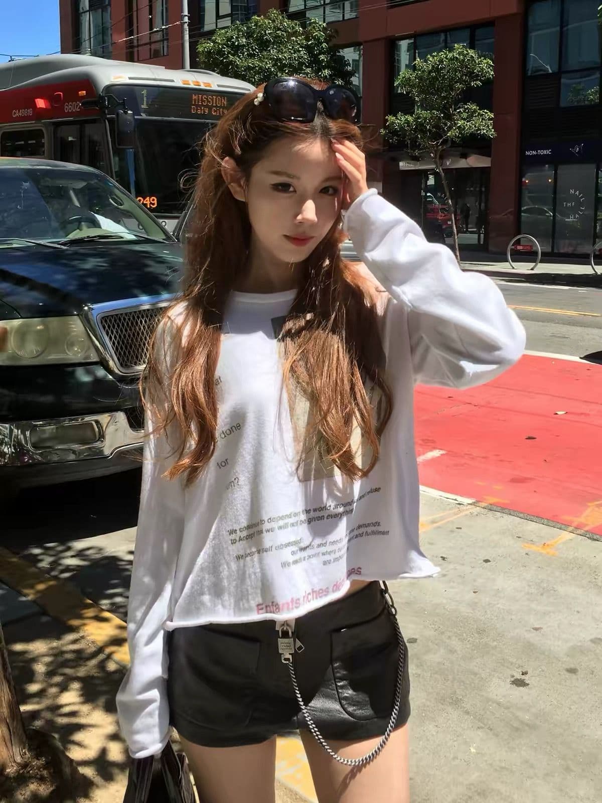 10 프린트 보안 버클 행침 카드 순면 220 그램 긴팔 m-2xl 이미지 2