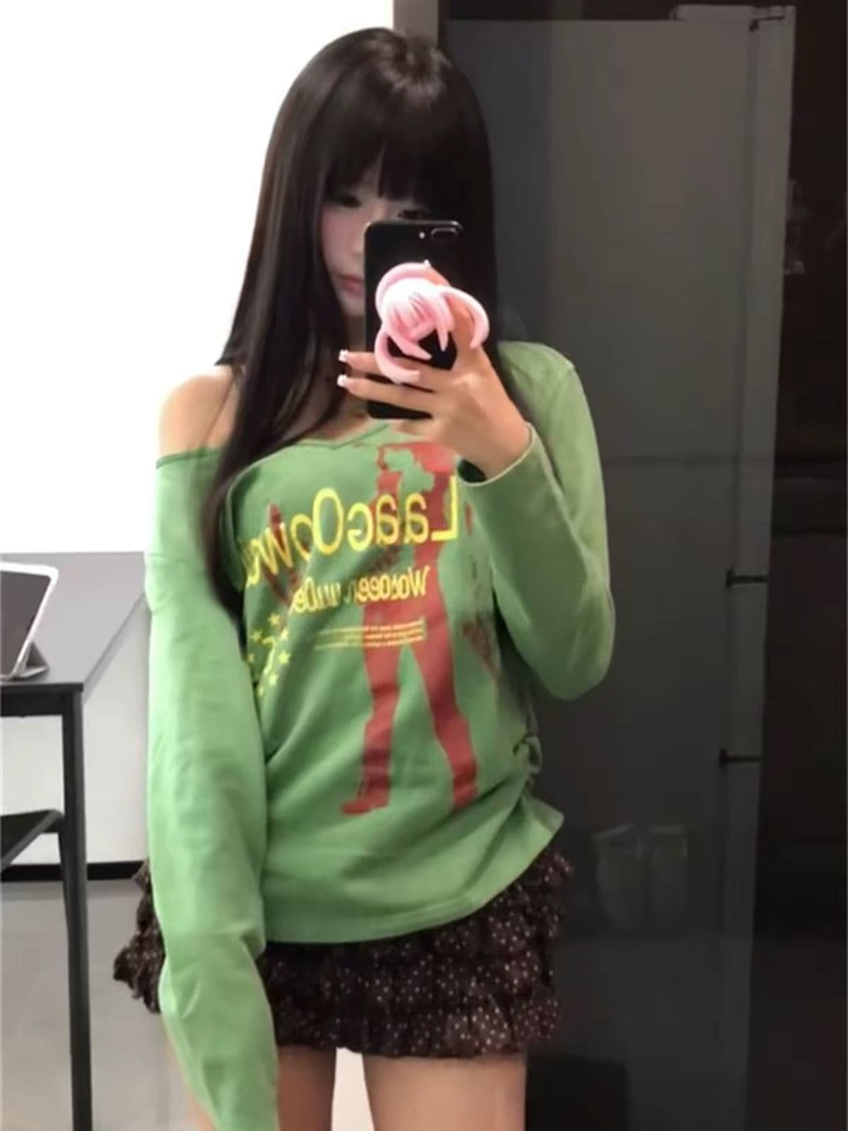 프린트 보안 버클 행침 카드 40 순면 220 그램 긴팔 s-xl