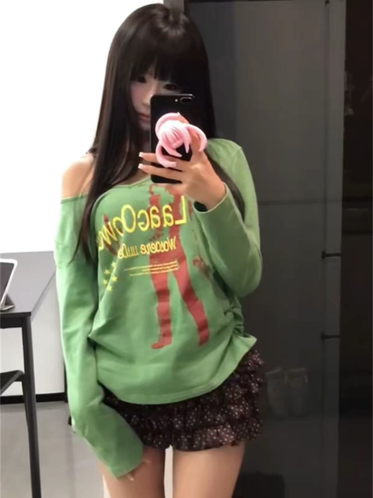 프린트 보안 버클 행침 카드 40 순면 220 그램 긴팔 s-xl 상세 이미지 4