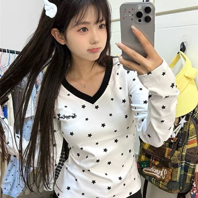 자수 보안 버클 행침 카드 40 순면 230 크 긴팔 s-xl 이미지 5