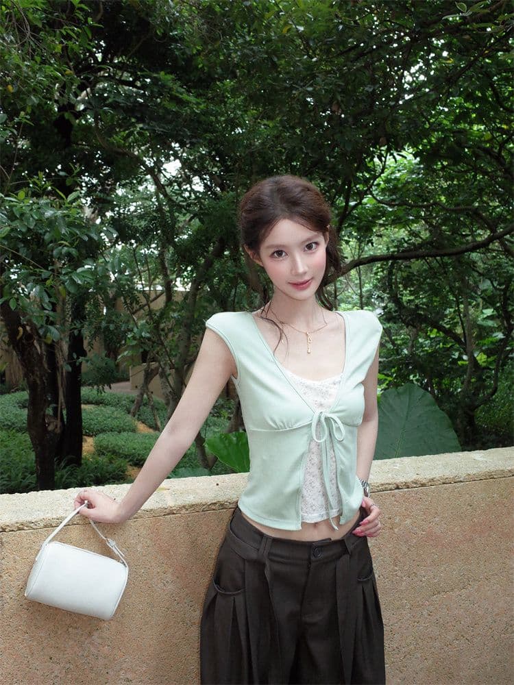 260 그램 모달 패치워크 페이크 레이어드 꽃무늬 티셔츠 여성 여름 새로운 한 부서 연령 감소 몸매 가꾸기 슬림해 보이는 쇼트 스타일 맨위 상세 이미지 5