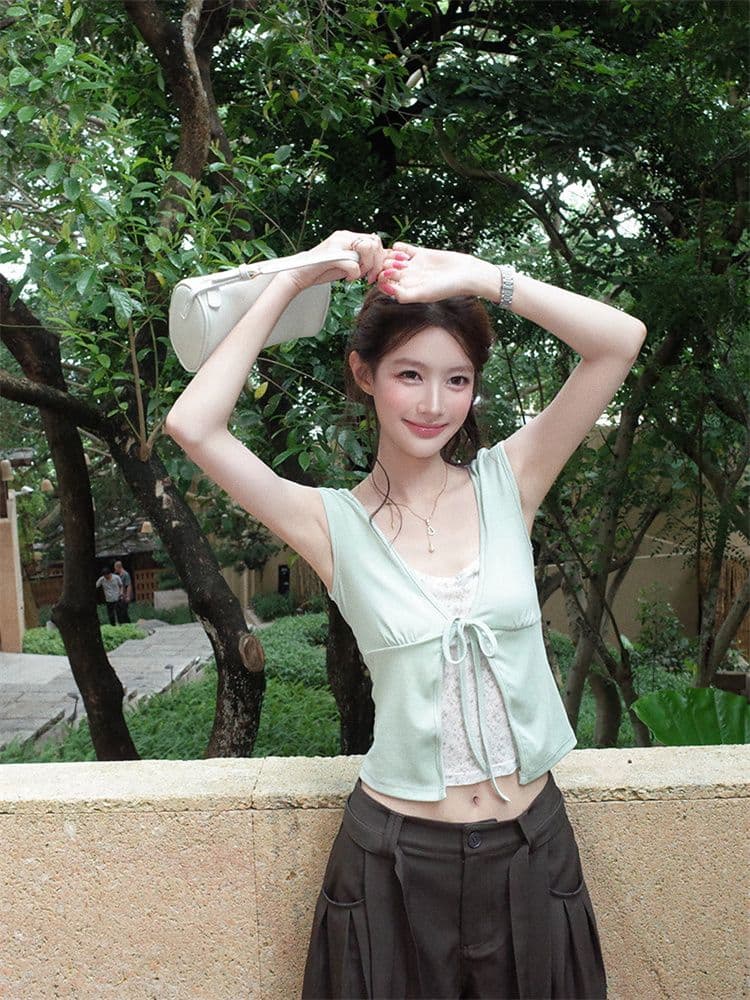 260 그램 모달 패치워크 페이크 레이어드 꽃무늬 티셔츠 여성 여름 새로운 한 부서 연령 감소 몸매 가꾸기 슬림해 보이는 쇼트 스타일 맨위 상세 이미지 15