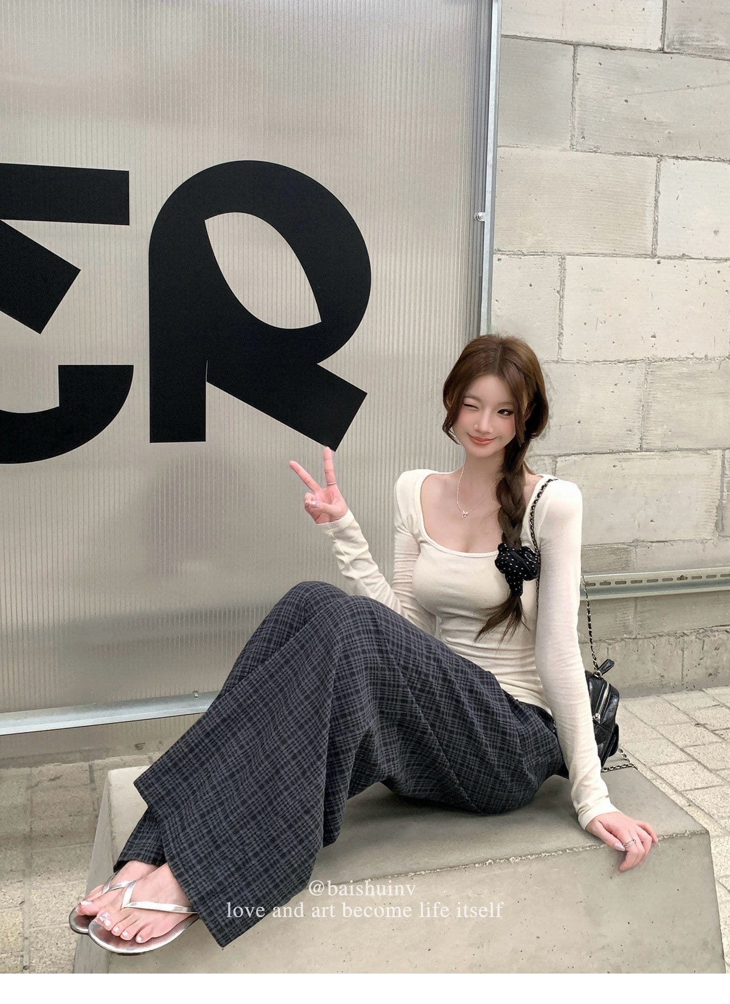 깊은 u 칼라 긴팔 티셔츠 여성 여름과 가을 얇은 스타일 한 부서 부드러운 허리 수축 핫걸 슬림해 보이는 다용도 작은 대중 스트라이프 맨위 상세 이미지 25