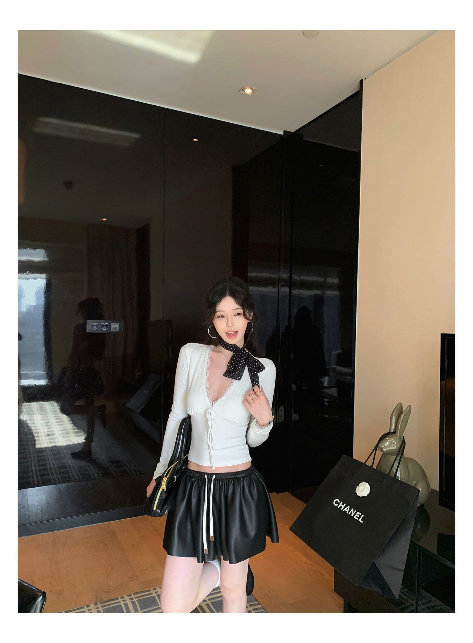 260 그램 사람들 면 고급 센스 레이스 조각 보라색 V넥 긴팔 티셔츠 가을 몸매 가꾸기 인사이드 가져 가라. 기본 셔츠 맨위 상세 이미지 13