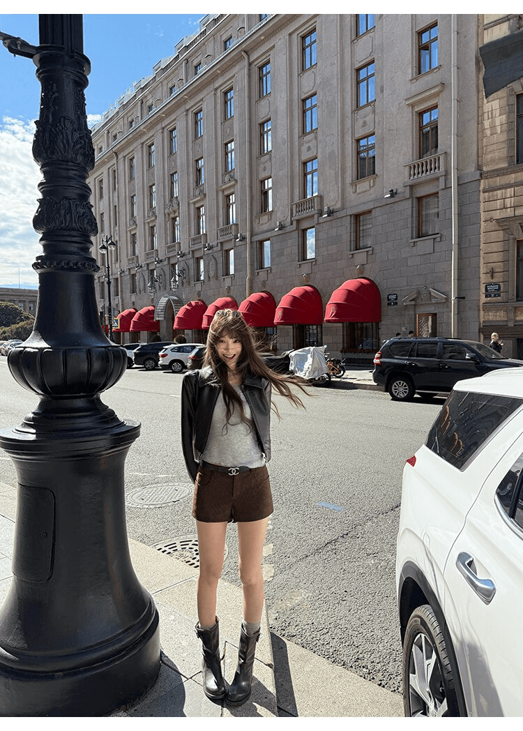 사람들 면 작은 예쁜 허리 주머니 tee 마이크로 볼륨 측면 u 칼라 몸매 가꾸기 라이 경기 서울 주간 실크 티셔츠 여성 가을 상세 이미지 10
