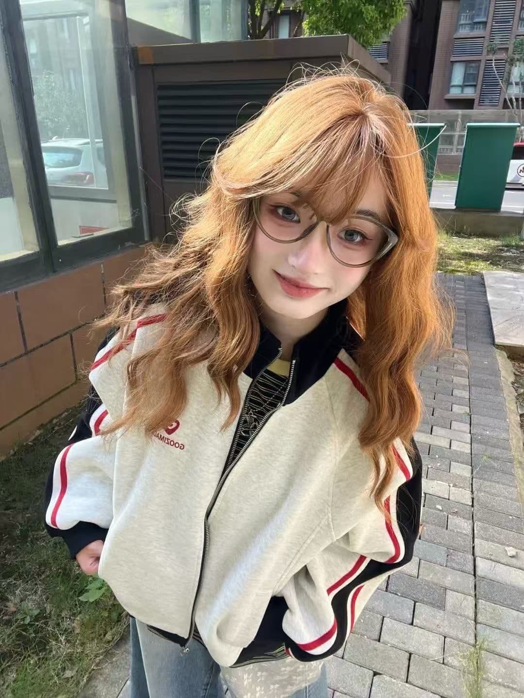 원본 압력 라인 백금 지퍼 프린트 순수한 Mianhua 면 복합 지퍼 재킷 후드티 남녀 상세 이미지 5