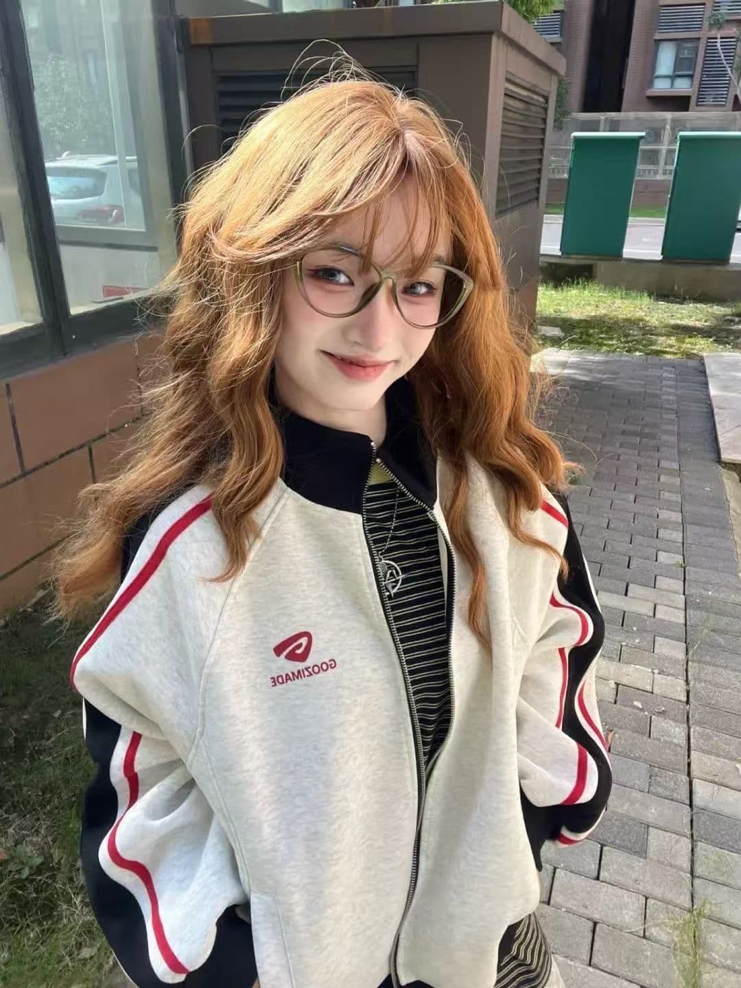 원본 압력 라인 백금 지퍼 프린트 순수한 Mianhua 면 복합 지퍼 재킷 후드티 남녀 상세 이미지 6
