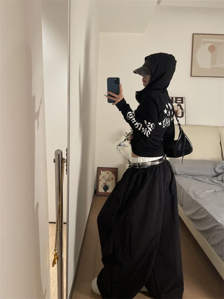 원본 눈꽃 면 자외선 차단 블라우스 Tulle 맨위 여성 여름 가을 얇은 스타일 긴팔 티셔츠 후드 몸매 가꾸기 아메리칸 핫걸 상세 이미지 5