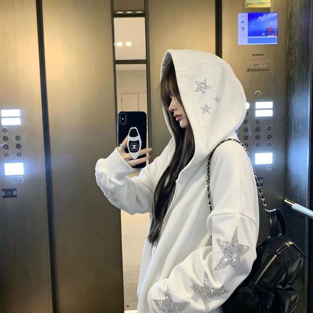 원본 핫픽스 후아 면 복합 우유 실크 티타늄 합금 지퍼 면 Luokou 350 그램 이후 패키지 칼라 상세 이미지 8