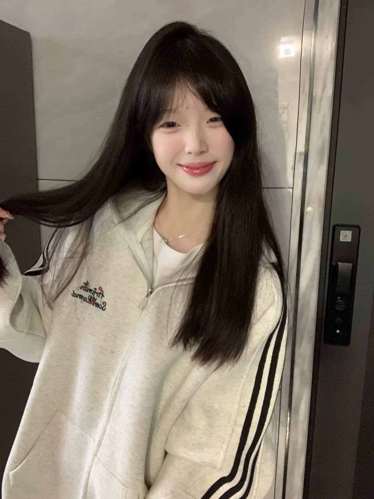 얇은 스타일 털이 있는 원본 솜씨 순수한 Mianhua 면 복합 후드티 여성 상세 이미지 6