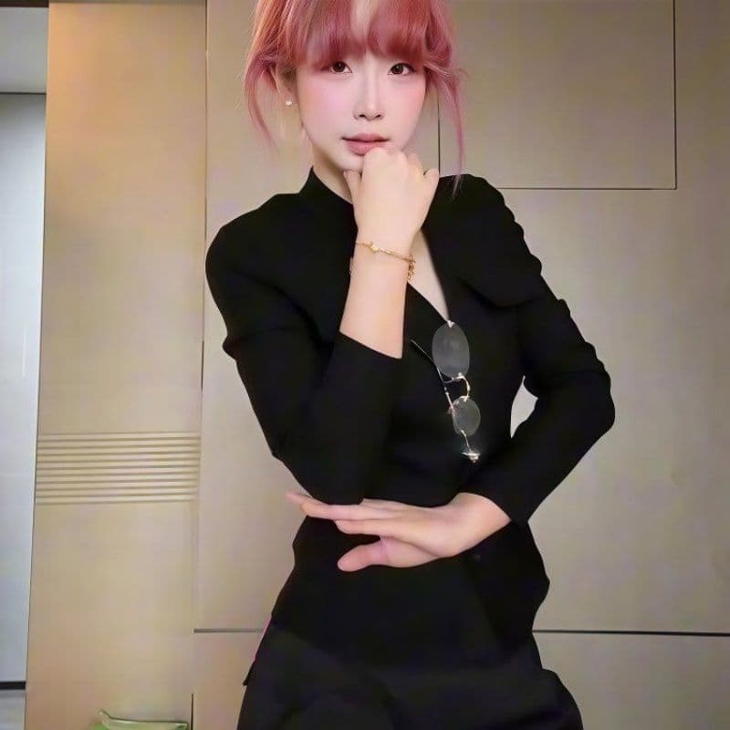 원본 원단 디자인 센스 몸매 가꾸기 슬림해 보이는 긴팔 맨위 봄 가을 새로운 고급 센스 카디건 코트 이미지 4