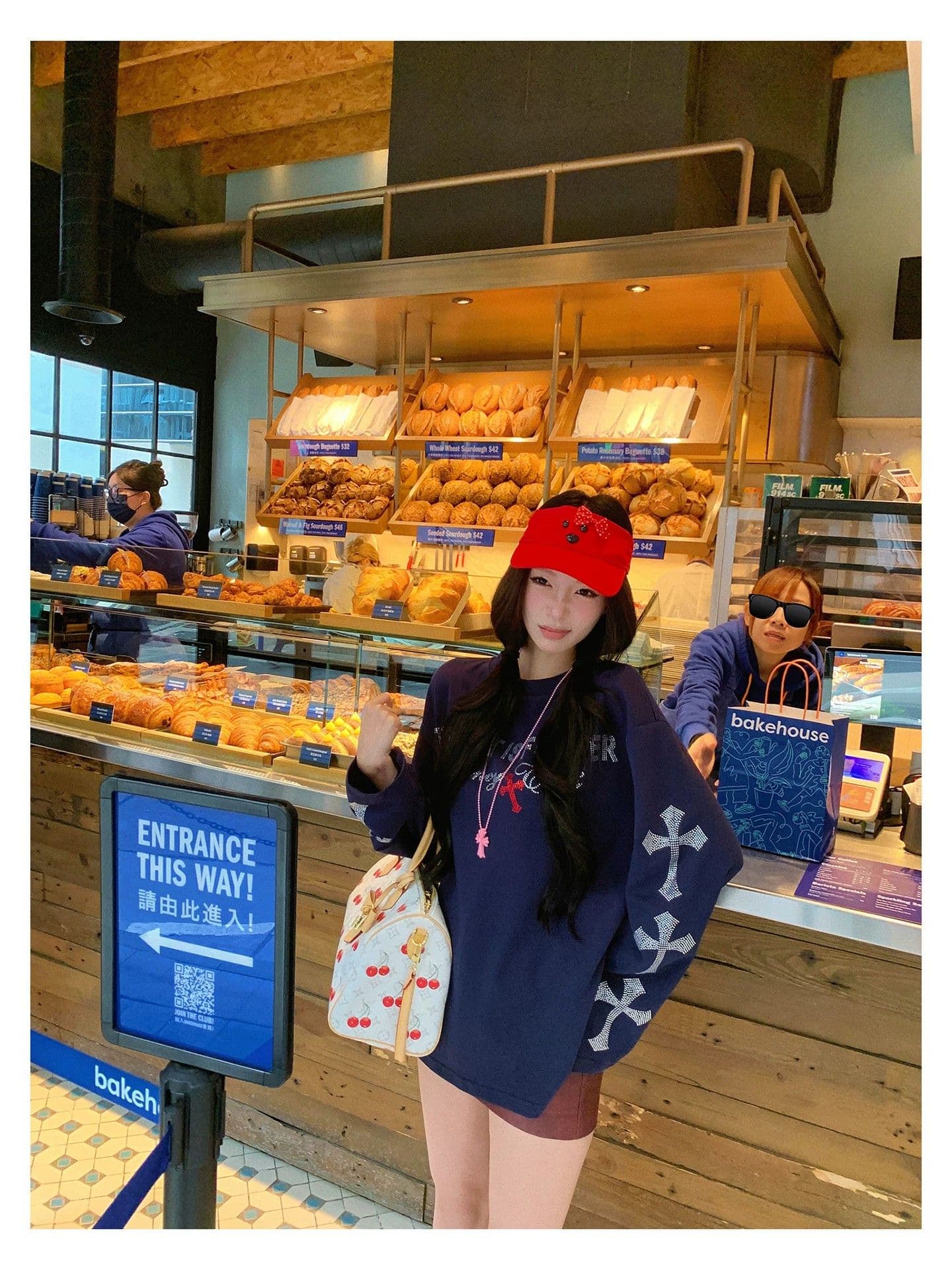 원본 것 알파벳 핫픽스 긴팔 티셔츠 여성 이른 봄 착용 가져 가라. 루즈핏 맨위 상세 이미지 16