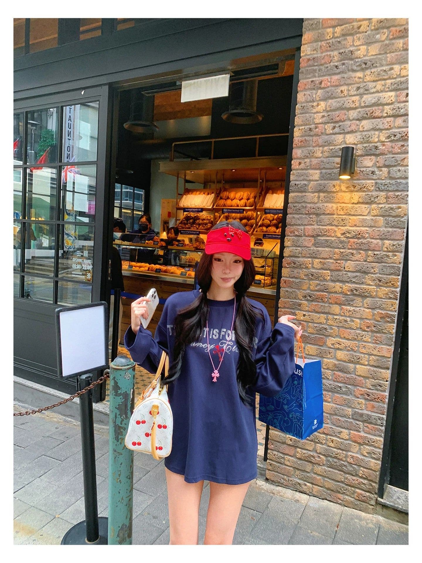 원본 것 알파벳 핫픽스 긴팔 티셔츠 여성 이른 봄 착용 가져 가라. 루즈핏 맨위 상세 이미지 17