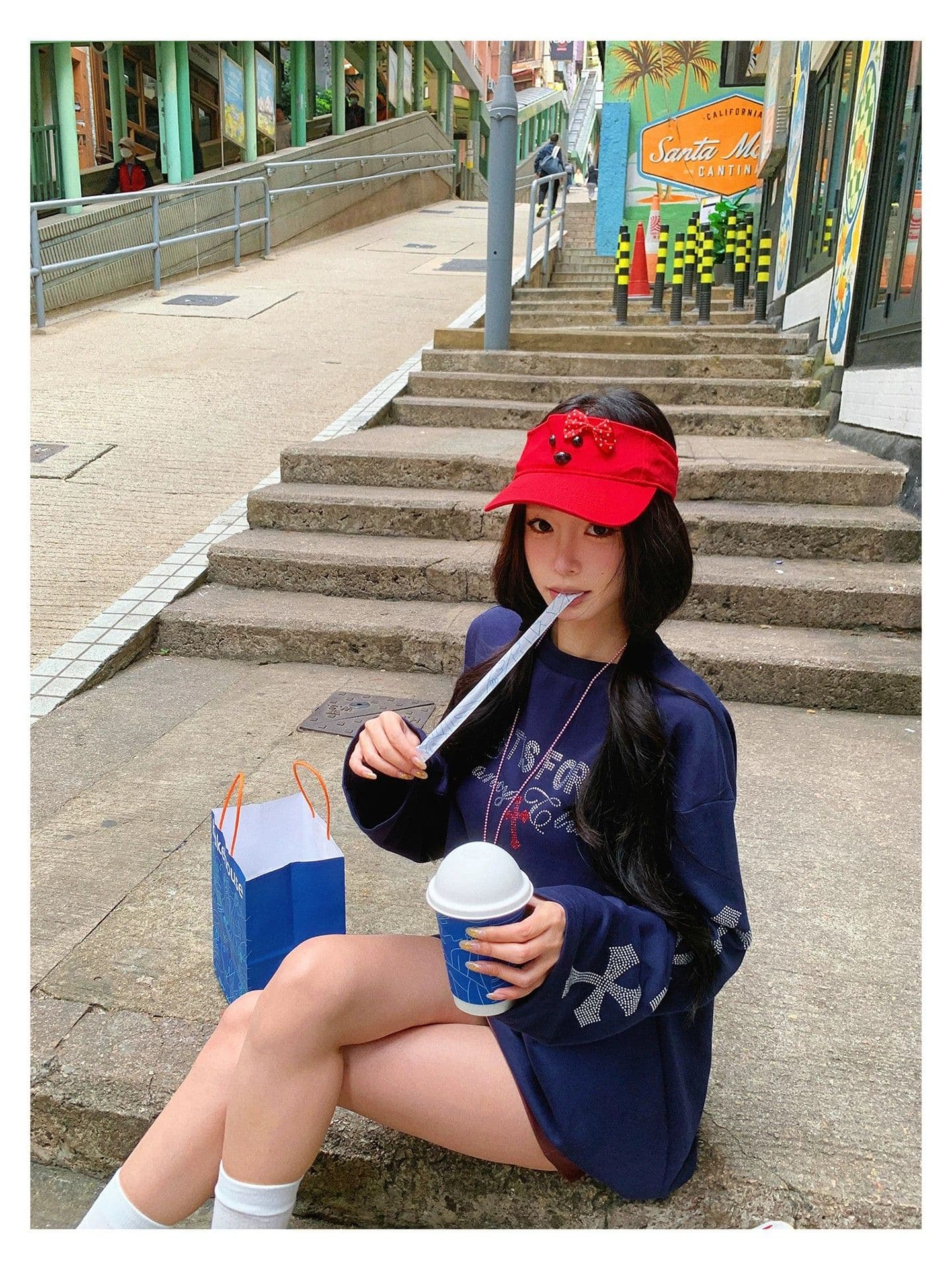 원본 것 알파벳 핫픽스 긴팔 티셔츠 여성 이른 봄 착용 가져 가라. 루즈핏 맨위 상세 이미지 18