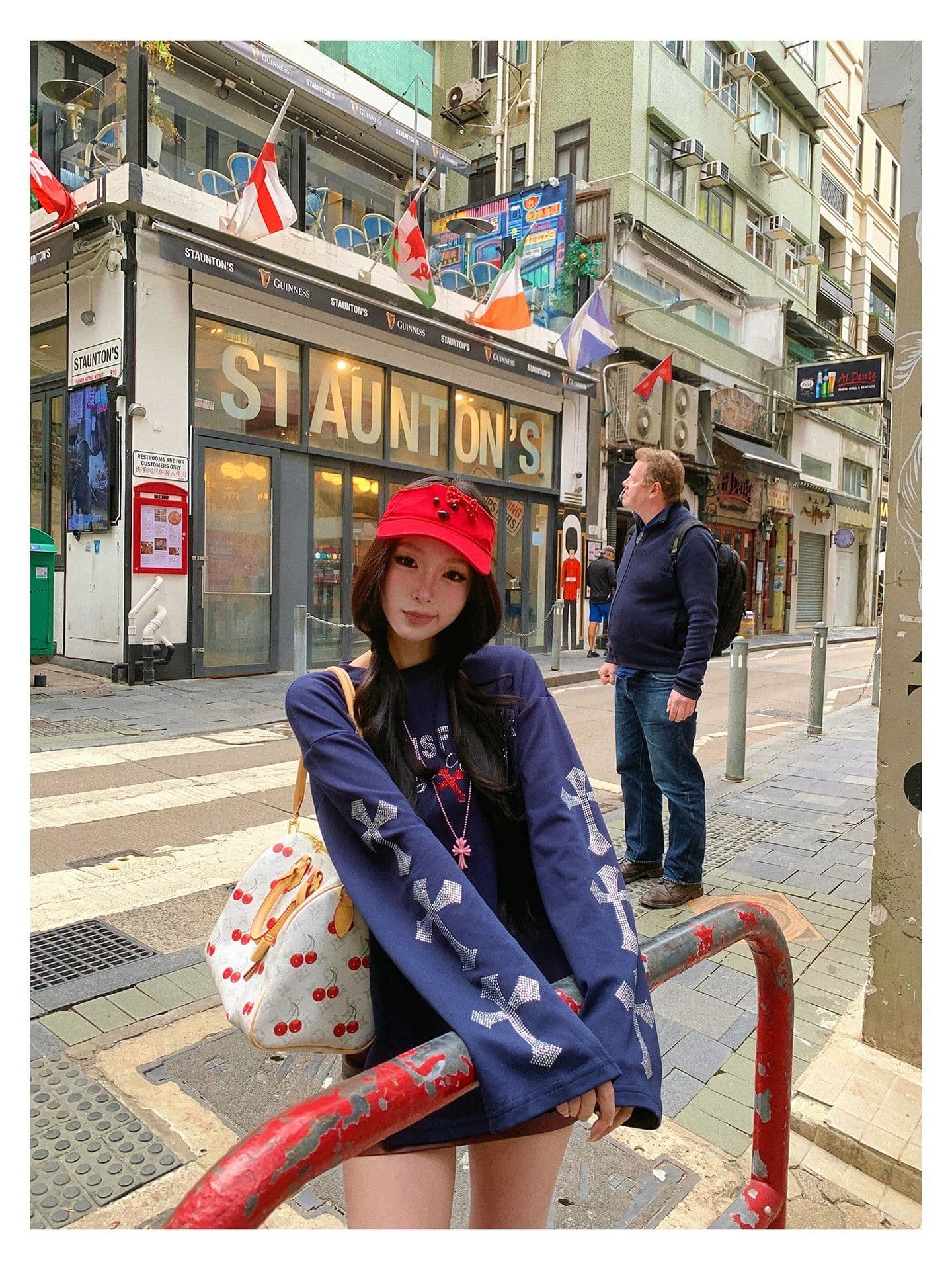 원본 것 알파벳 핫픽스 긴팔 티셔츠 여성 이른 봄 착용 가져 가라. 루즈핏 맨위 상세 이미지 23