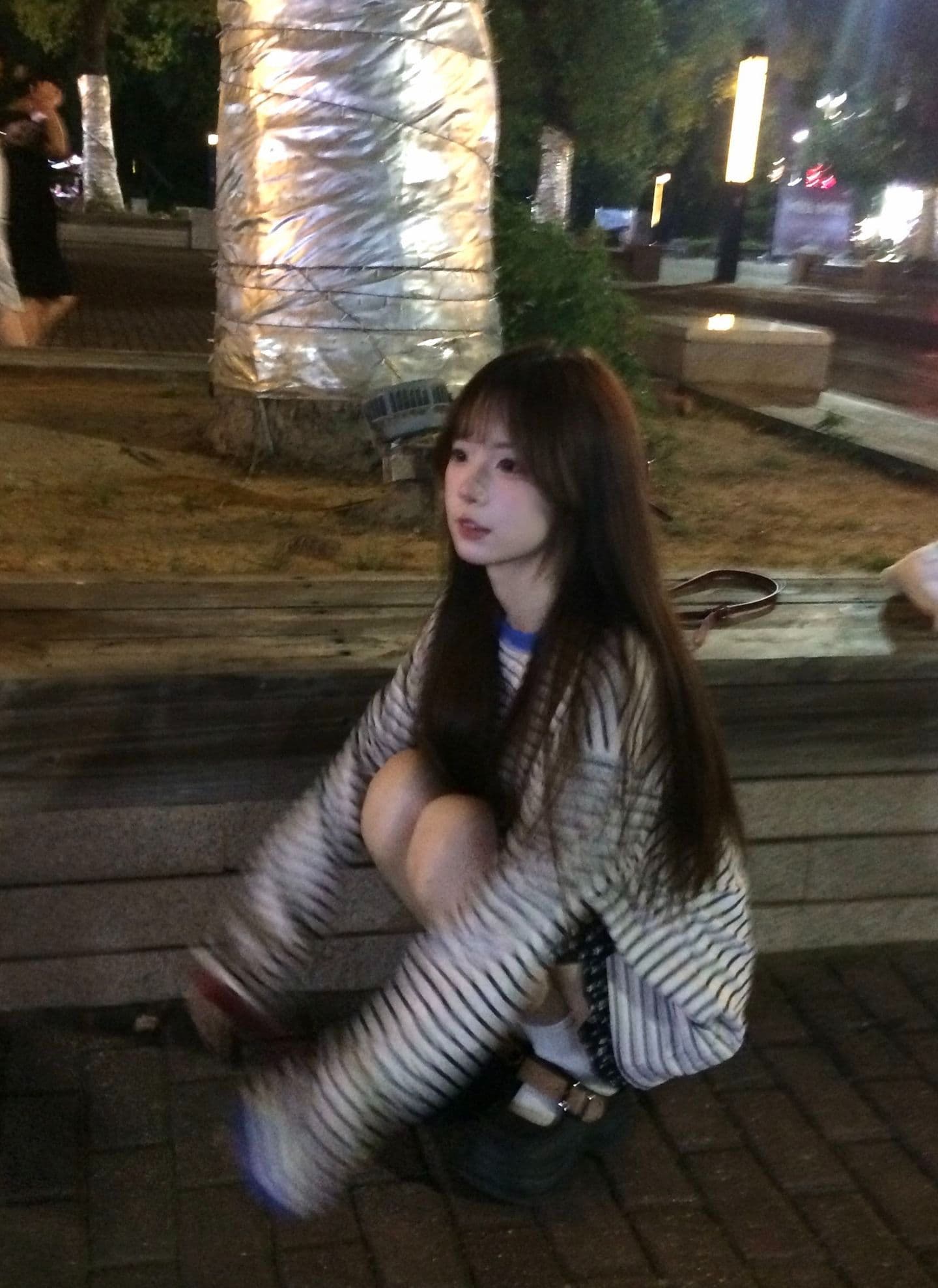 원본 솜씨 전후 프린트 광저우 원본 원단 긴팔 티셔츠 여성 상세 이미지 7