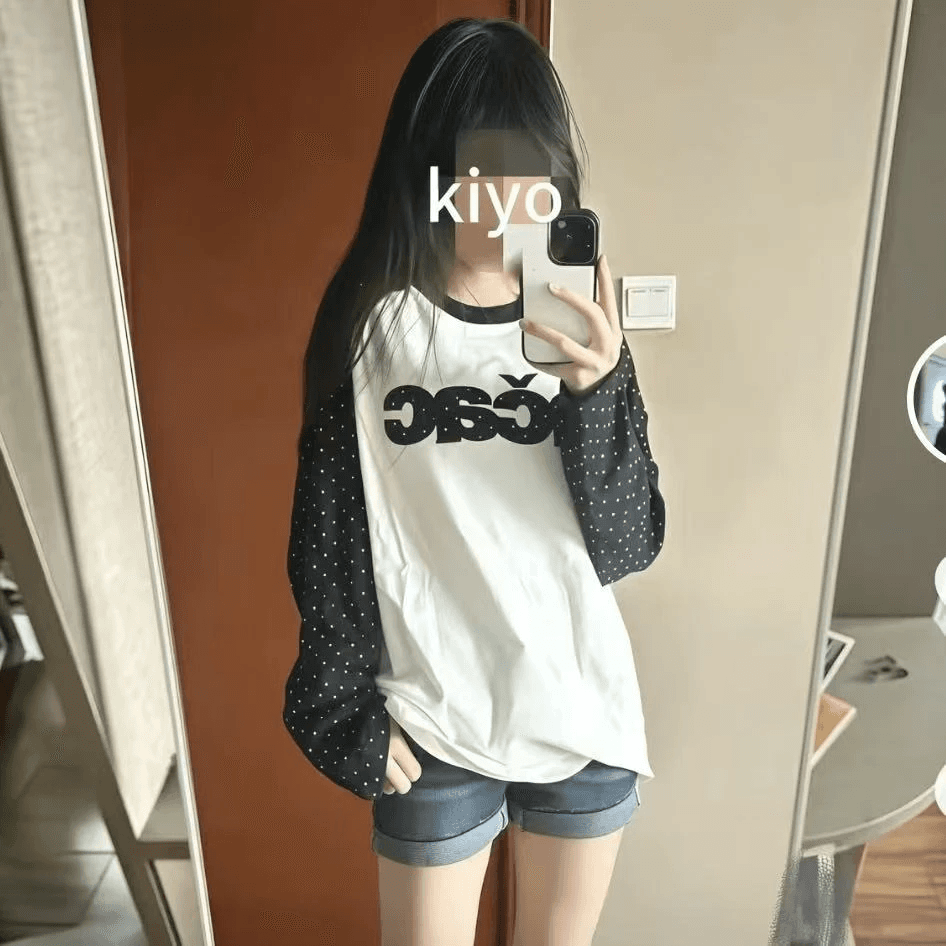 원본 천 자수 19 지점 220 그램 순면 긴팔 티셔츠 남녀 상세 이미지 3