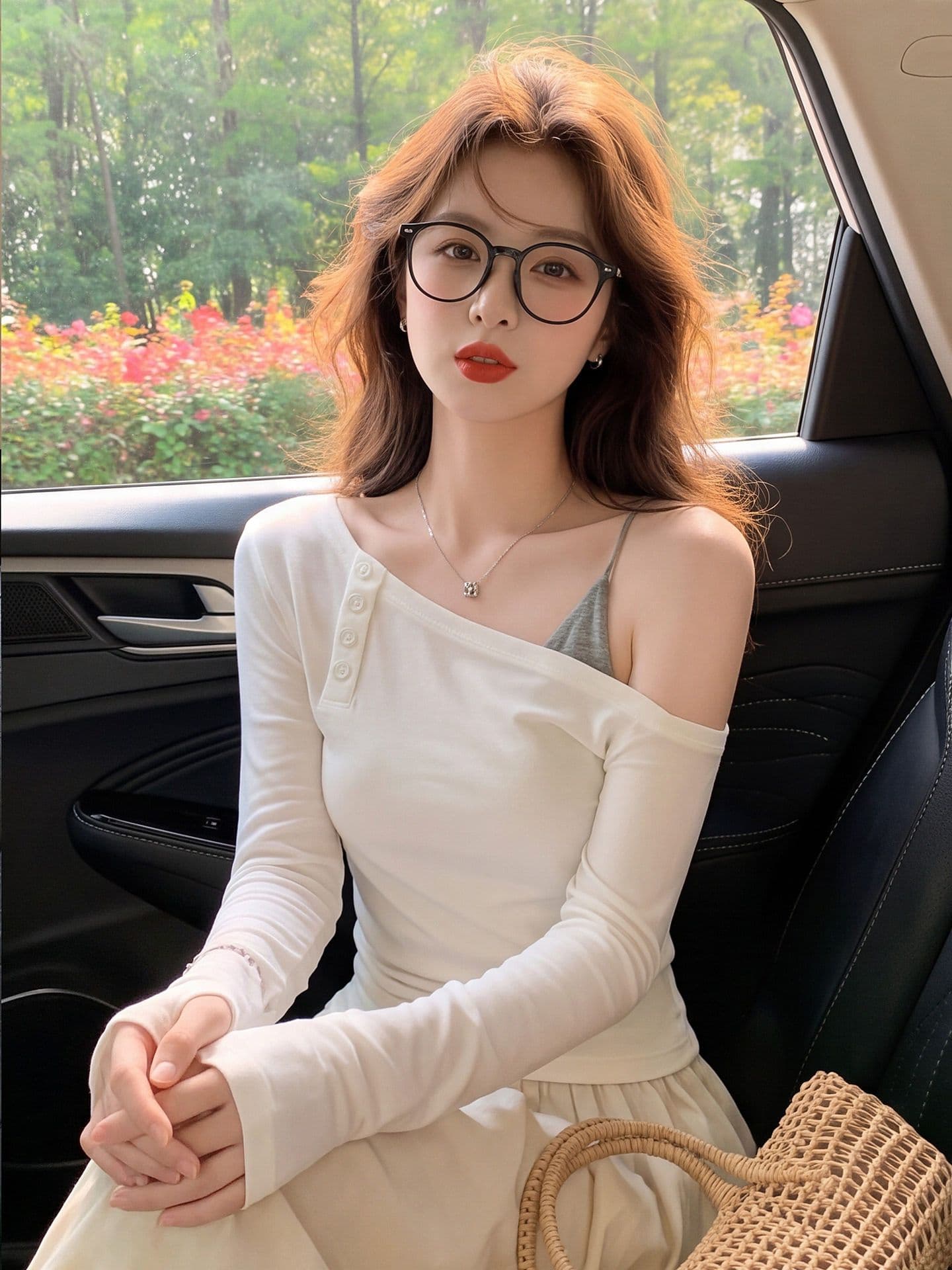 순수한 욕망 비스듬한 어깨 자외선 차단 블라우스 여성 가을 단추 주름 허리 수축 마이크로 ~을 통해 얇은 스타일 맨위 상세 이미지 5