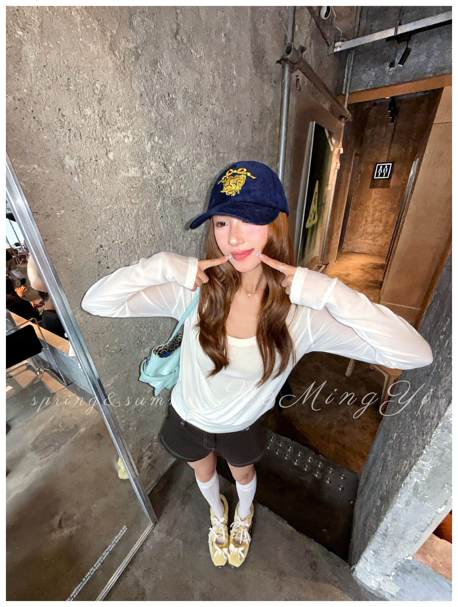 한 부서 순수한 욕망 바람 슬립 블라우스 두 조각 여성 세트 대 라운드 넥 루즈핏 슬림해 보이는 긴팔 자외선 차단 맨위 상세 이미지 15