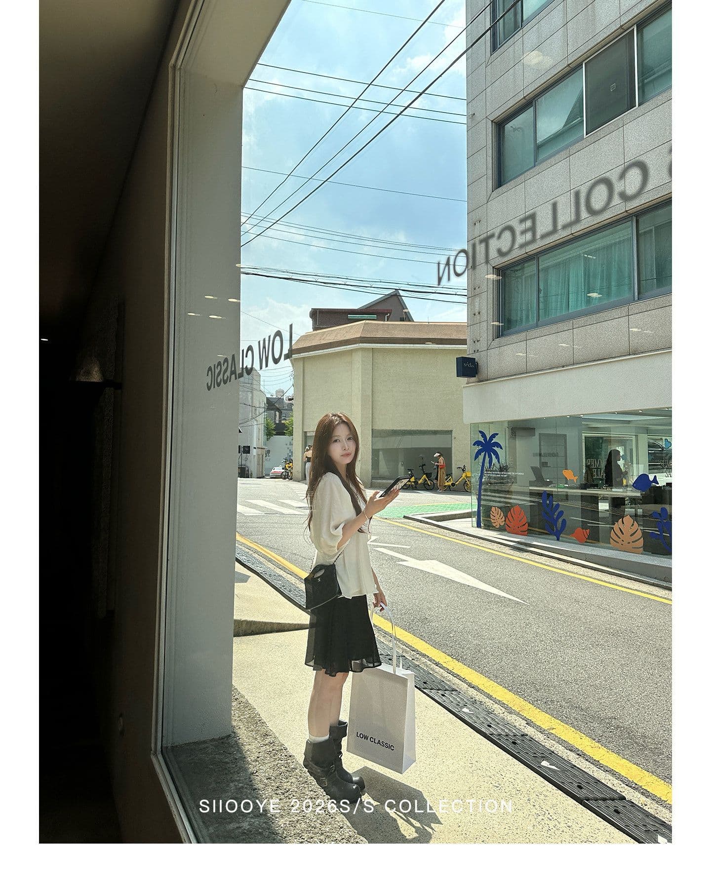 사실 투피스 세트 루즈핏 V넥 여성 셔츠 캐미솔 블라우스 쉬폰 중간 소매 맨위 상세 이미지 24