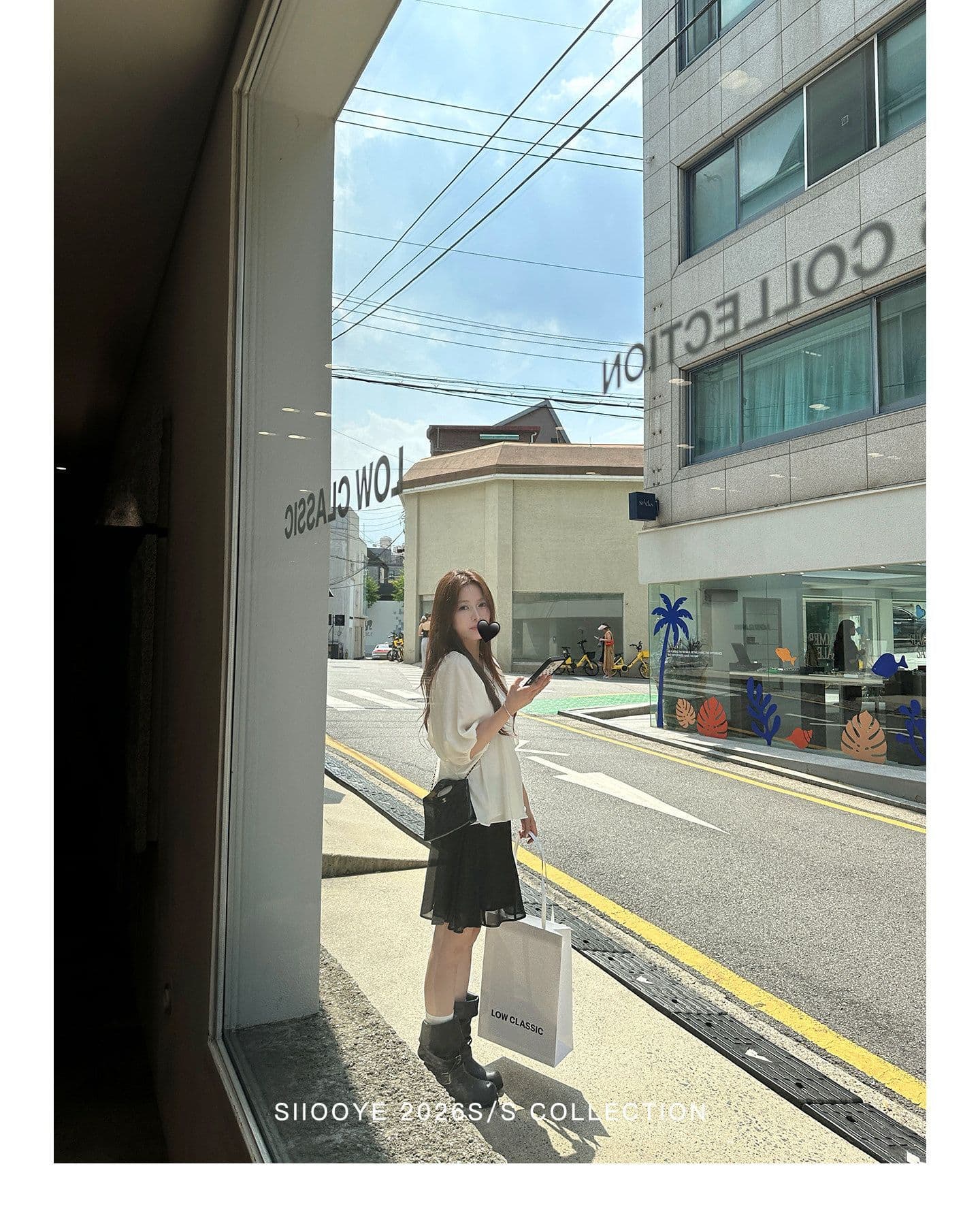 사실 투피스 세트 루즈핏 V넥 여성 셔츠 캐미솔 블라우스 쉬폰 중간 소매 맨위 상세 이미지 25