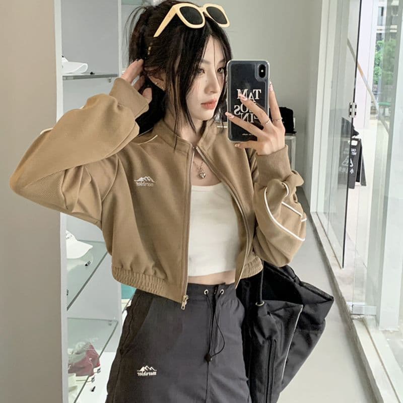 흔들어서 톤 품질 아메리칸 핫걸 얇은 스타일 재킷 가을 루즈핏 슬림해 보이는 레트로 쇼트 스타일 오픈 가디건 맨위
