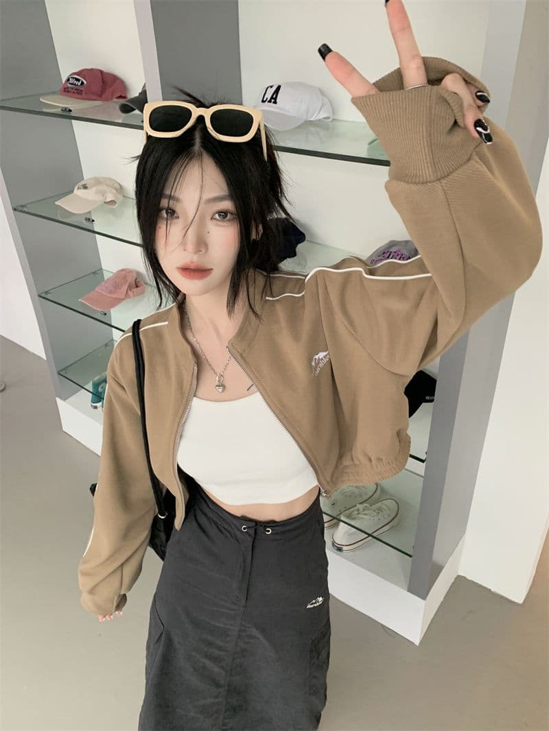 흔들어서 톤 품질 아메리칸 핫걸 얇은 스타일 재킷 가을 루즈핏 슬림해 보이는 레트로 쇼트 스타일 오픈 가디건 맨위 상세 이미지 24