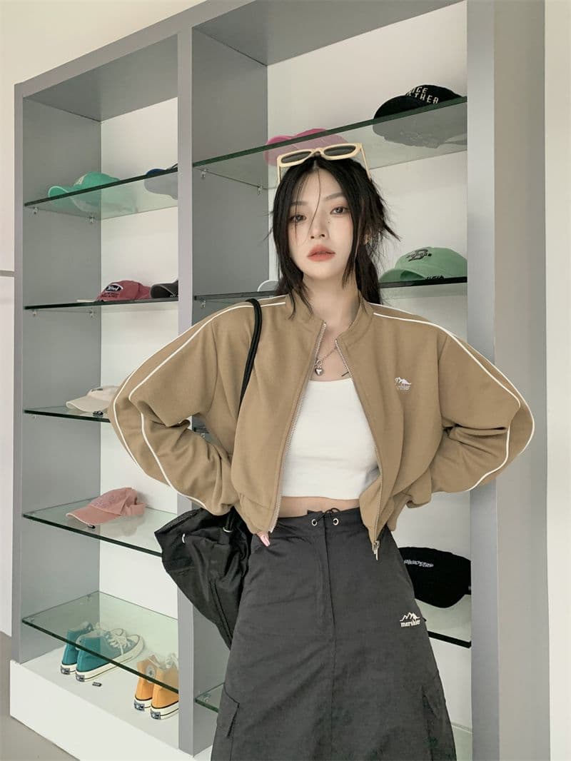 흔들어서 톤 품질 아메리칸 핫걸 얇은 스타일 재킷 가을 루즈핏 슬림해 보이는 레트로 쇼트 스타일 오픈 가디건 맨위 상세 이미지 25