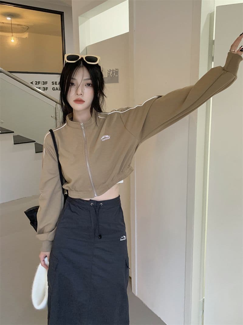 흔들어서 톤 품질 아메리칸 핫걸 얇은 스타일 재킷 가을 루즈핏 슬림해 보이는 레트로 쇼트 스타일 오픈 가디건 맨위 상세 이미지 30