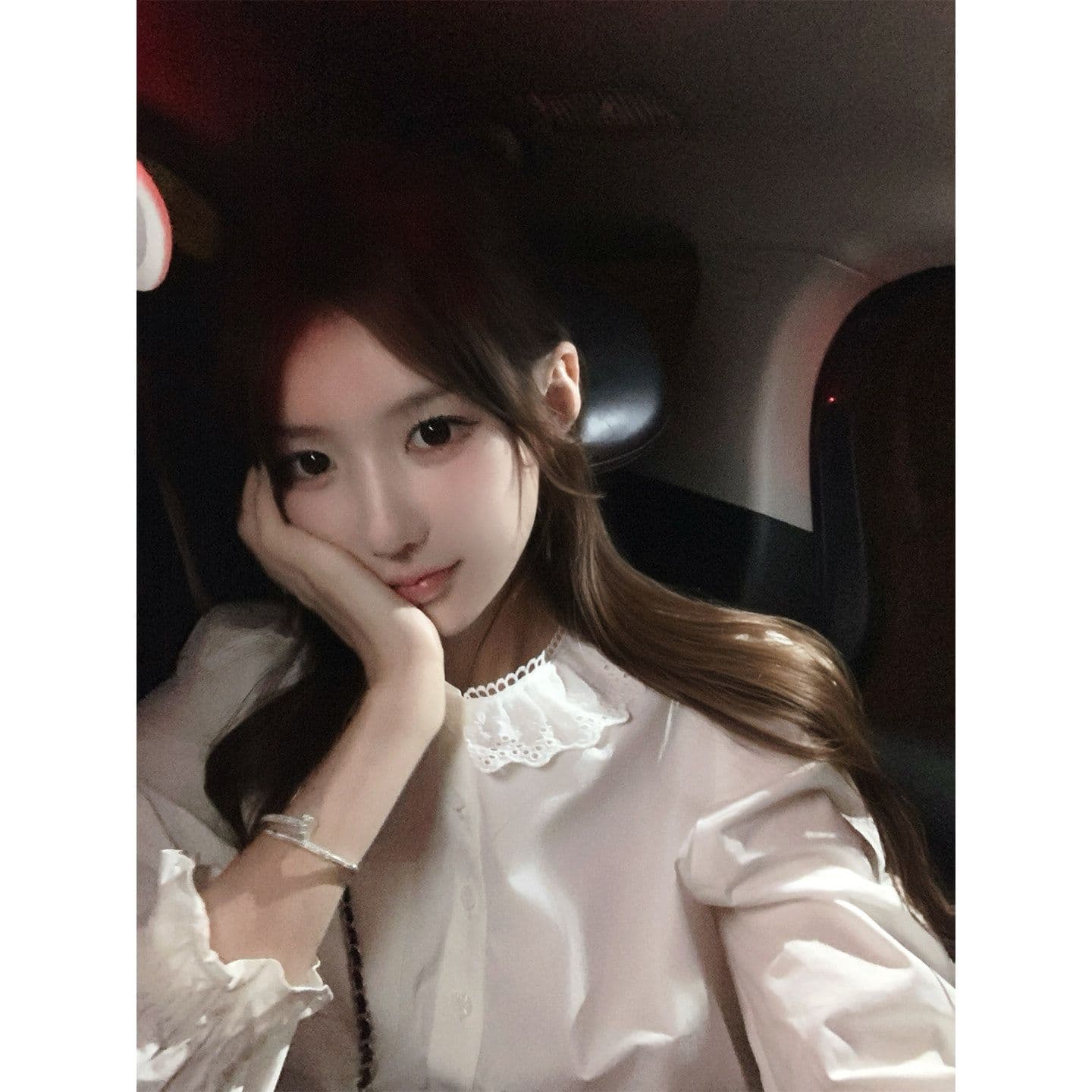 원본 원단 프릴 칼라 긴팔 여성 셔츠 조기 가을 루즈핏 셔츠 작은 대중 달콤함 쇼트 스타일 출퇴근 맨위 이미지 2