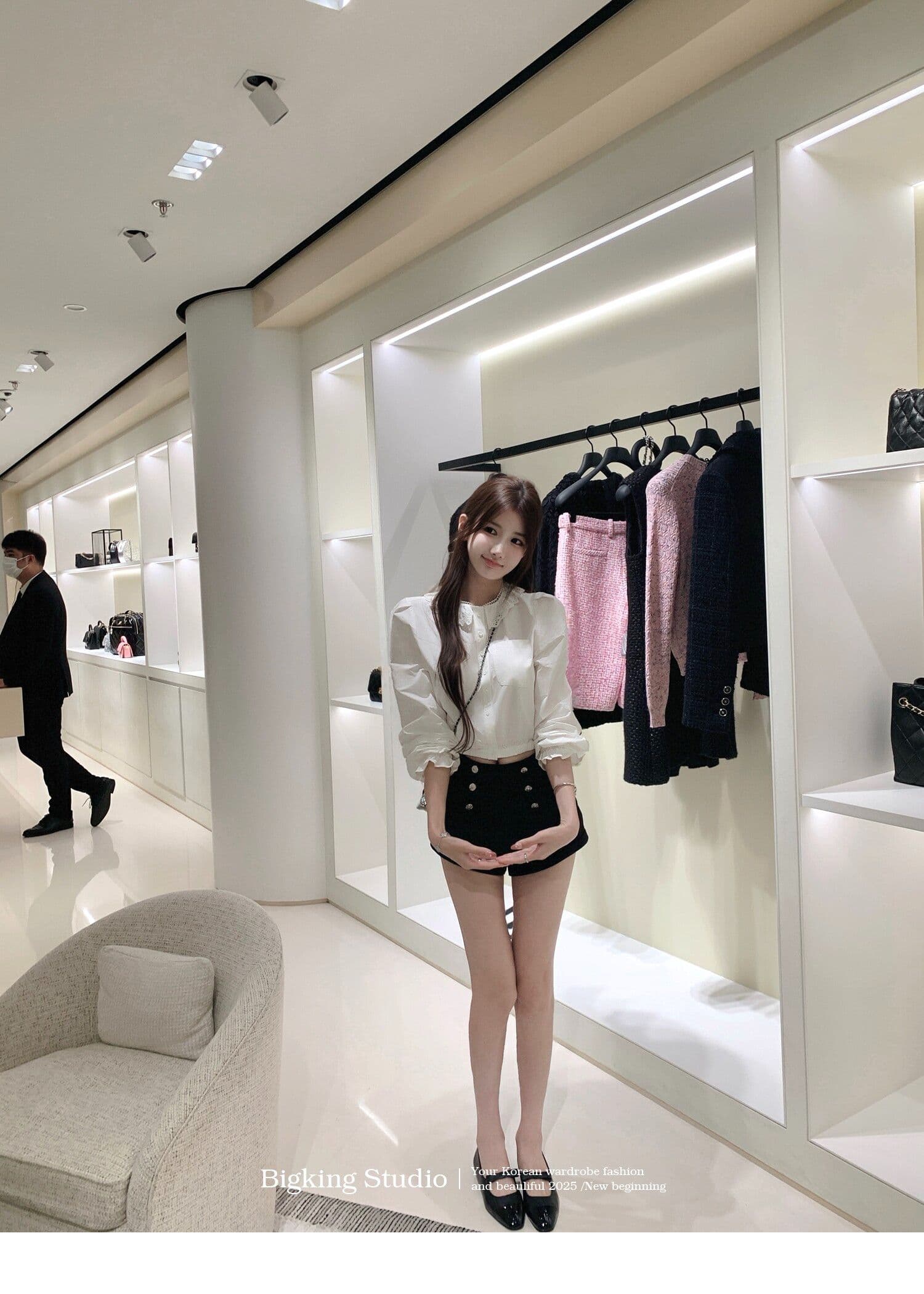 원본 원단 프릴 칼라 긴팔 여성 셔츠 조기 가을 루즈핏 셔츠 작은 대중 달콤함 쇼트 스타일 출퇴근 맨위 상세 이미지 8