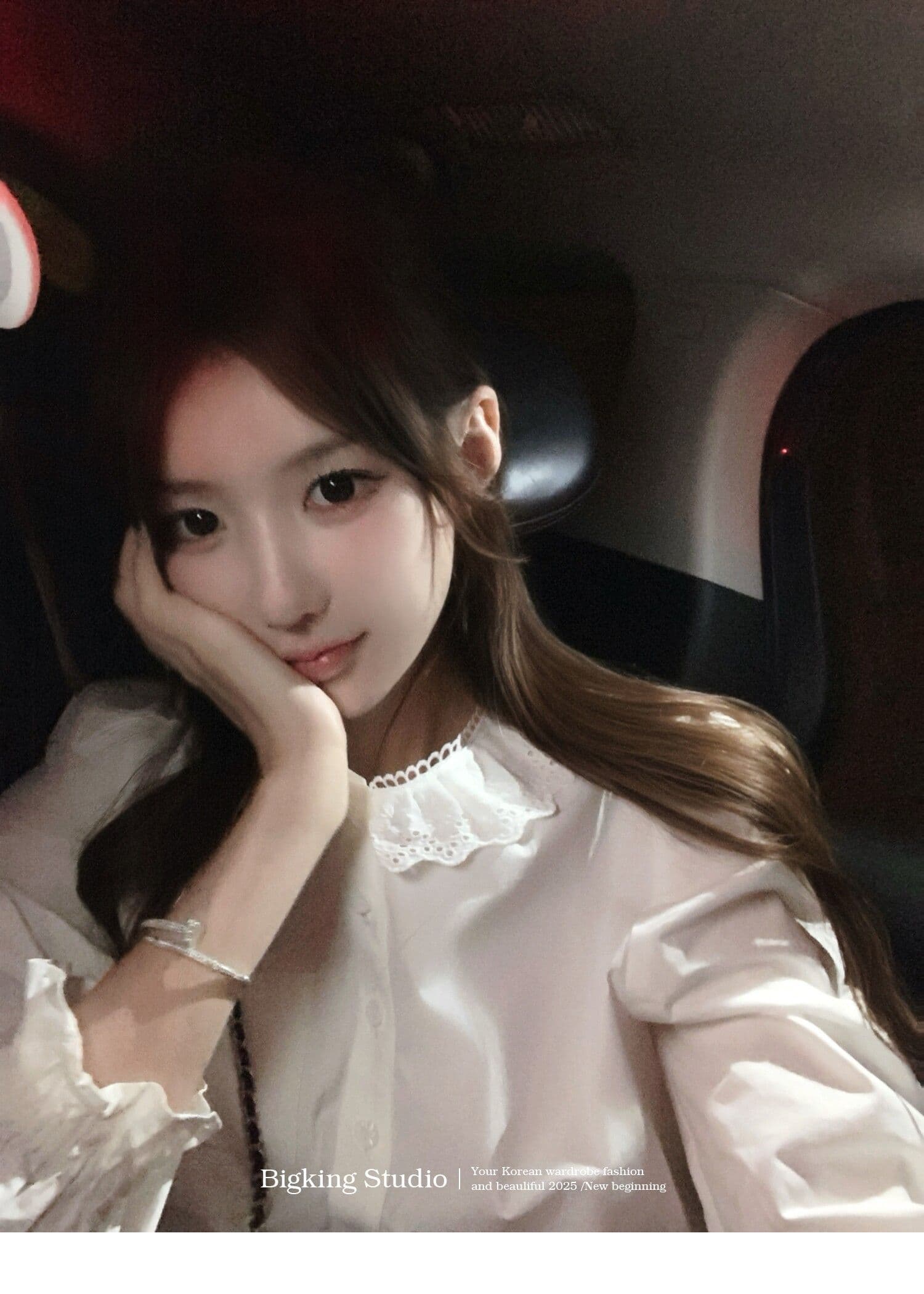원본 원단 프릴 칼라 긴팔 여성 셔츠 조기 가을 루즈핏 셔츠 작은 대중 달콤함 쇼트 스타일 출퇴근 맨위 상세 이미지 10